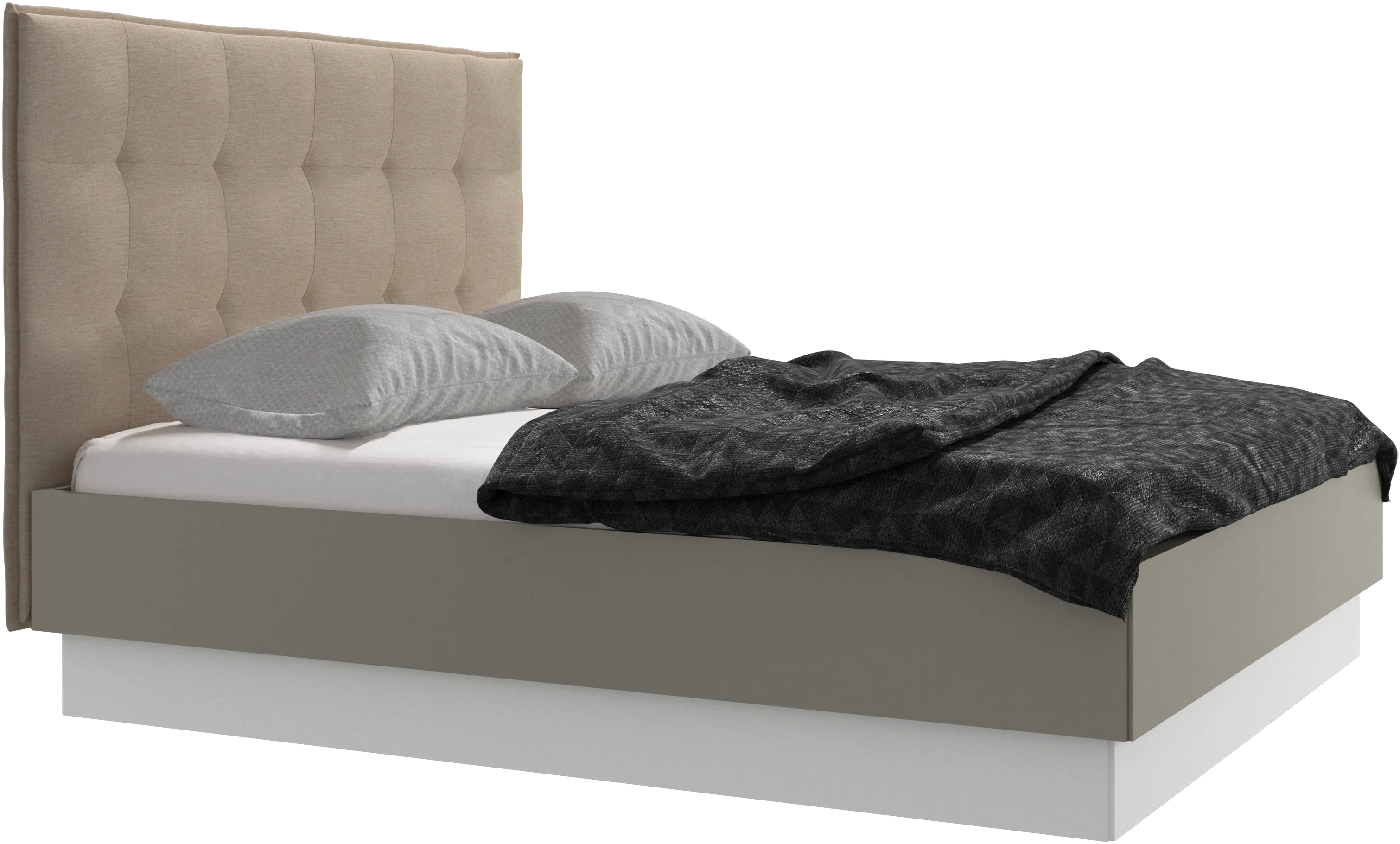 Lugano storage bed with lift-up frame and slats, excl. mattress