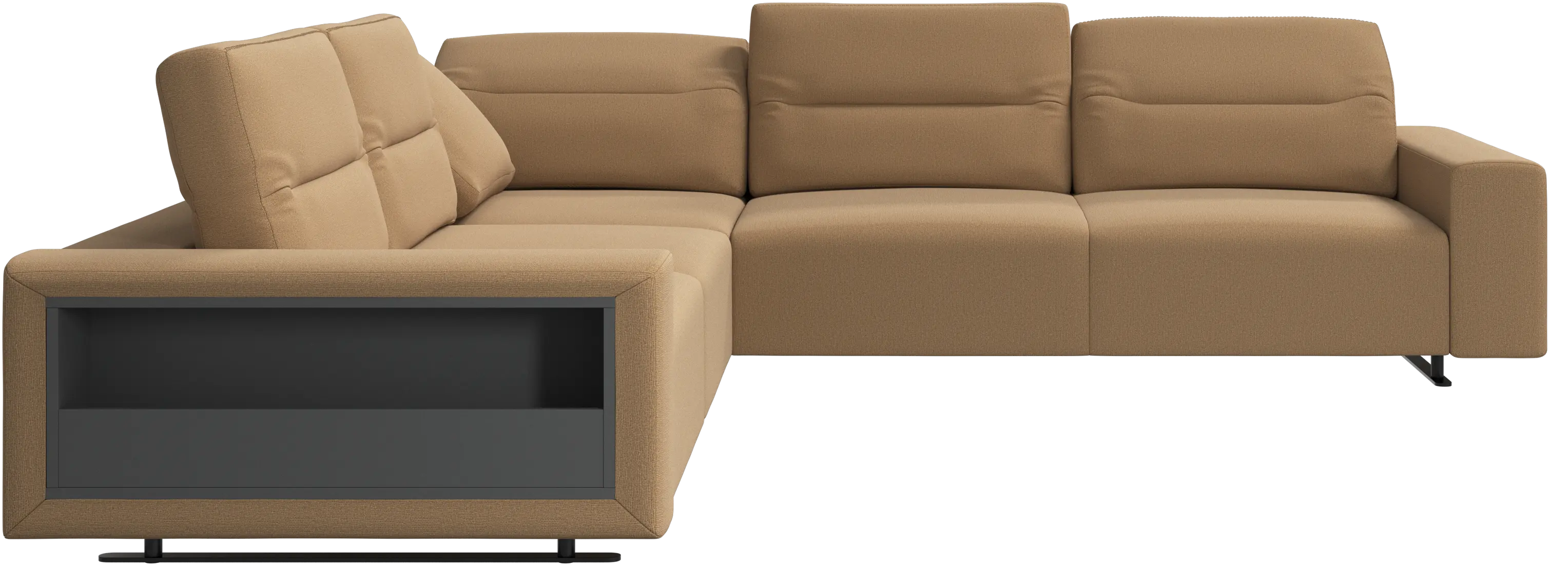 Hampton corner sofa with adjustable back and storage