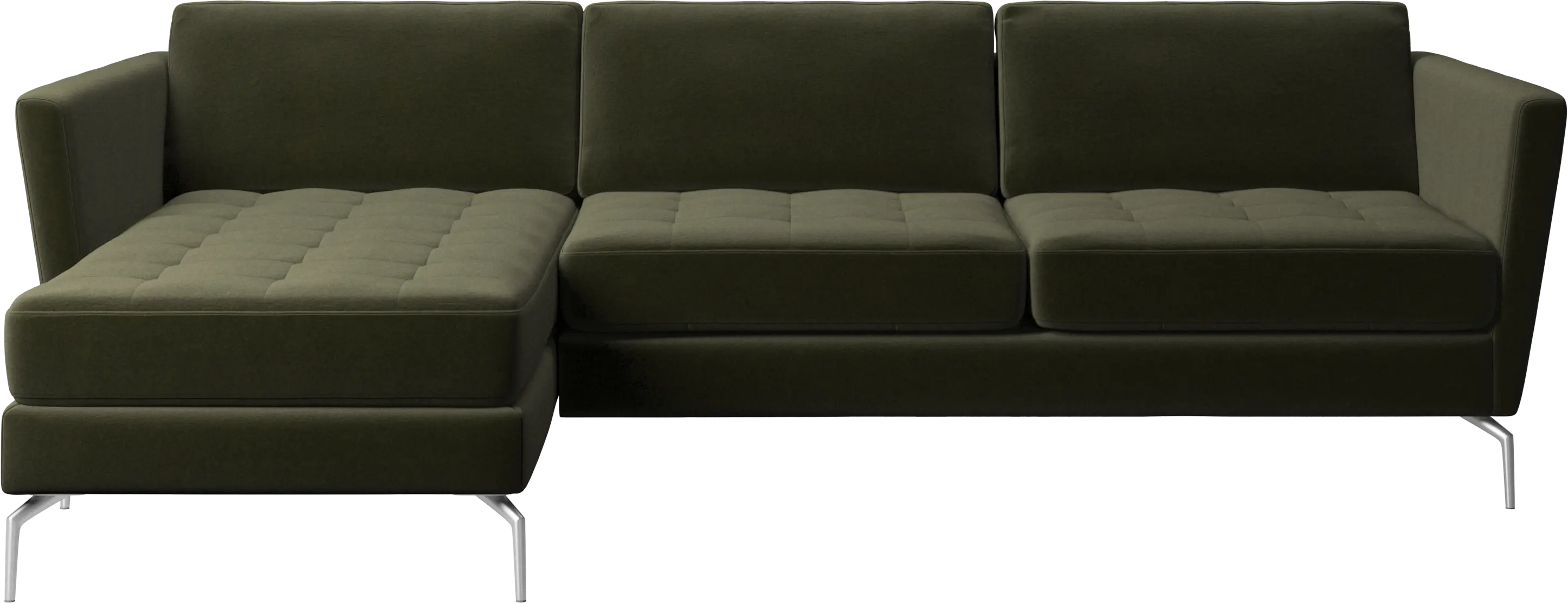Osaka sofa with resting unit, tufted seat