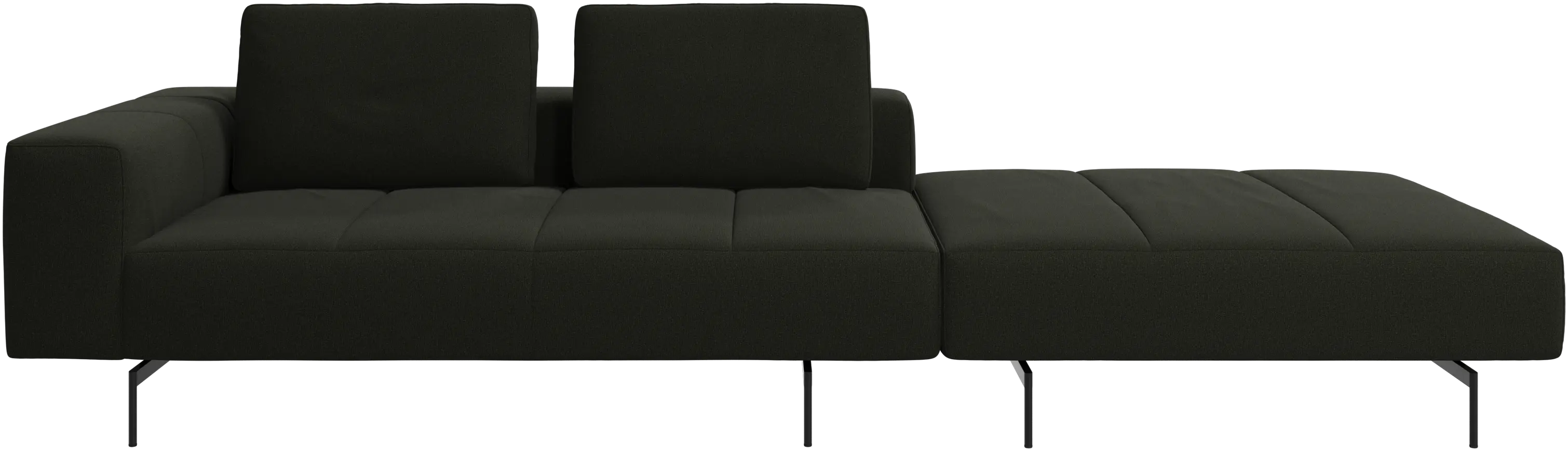 Amsterdam sofa with footstool on right side