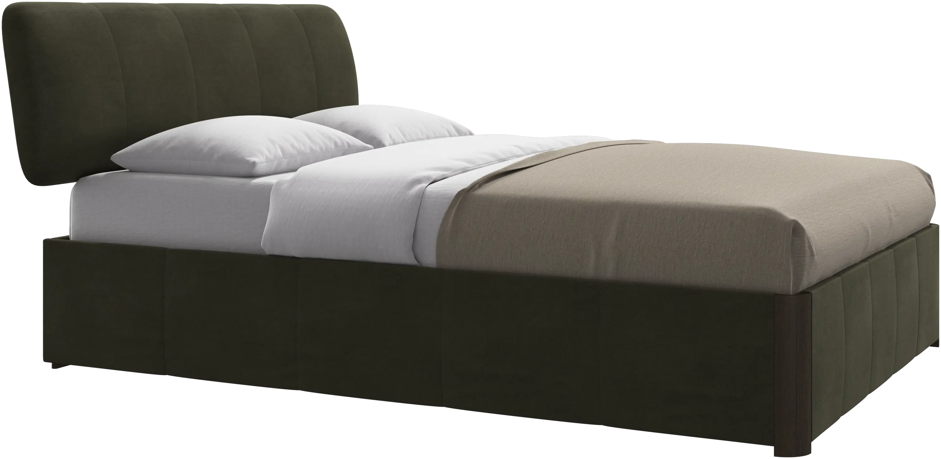 Element lit, tête de lit fixée au lit, sans lattes, excl. matelas