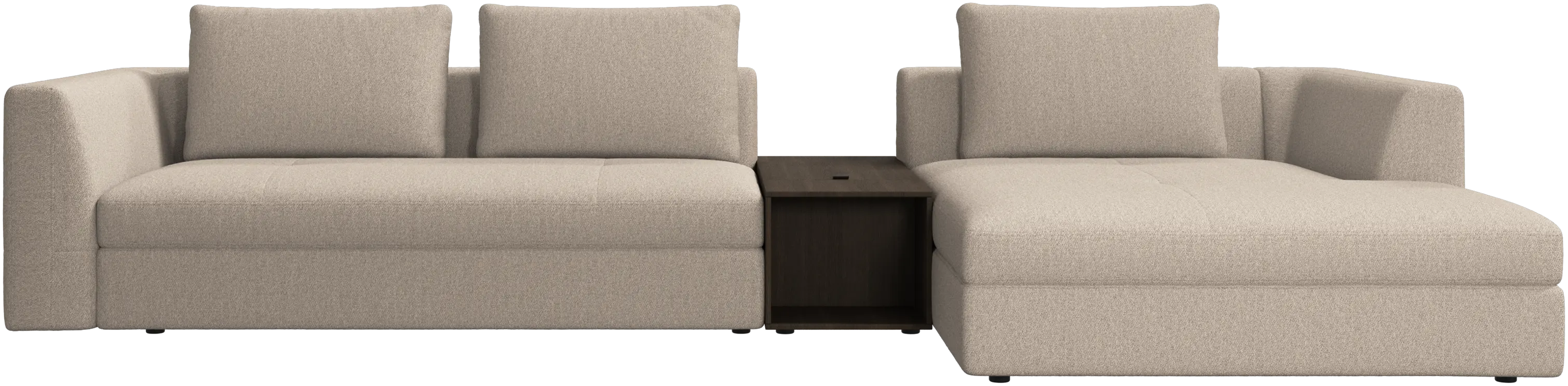 Bergamo chaise longue sofa with storage