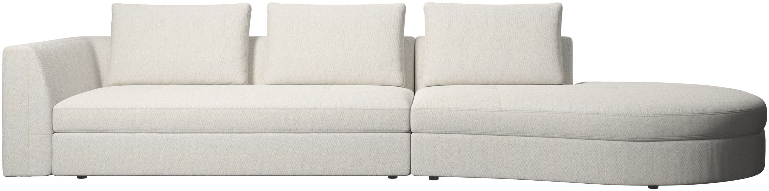 Bergamo sofa with round lounging unit,右