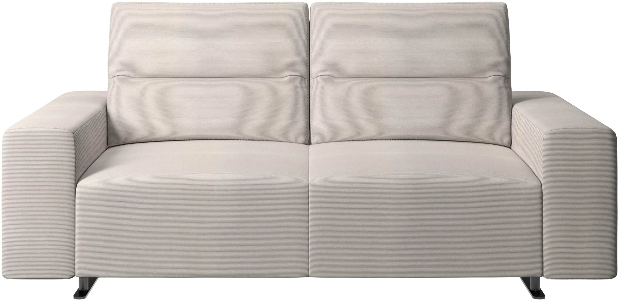 Hampton sofa with adjustable back and storage on the right side