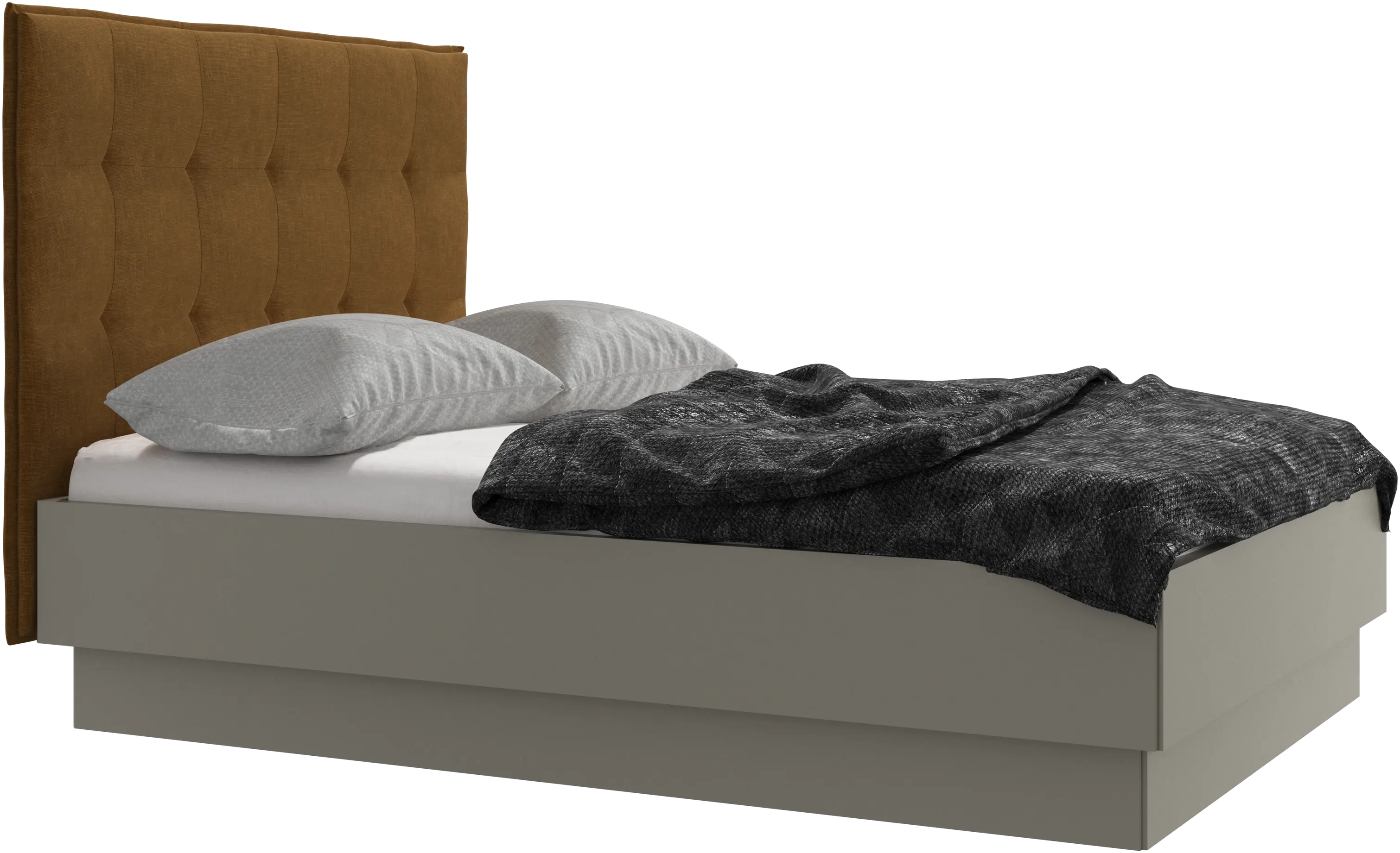 Lugano storage bed with lift-up frame and slats, excl. mattress