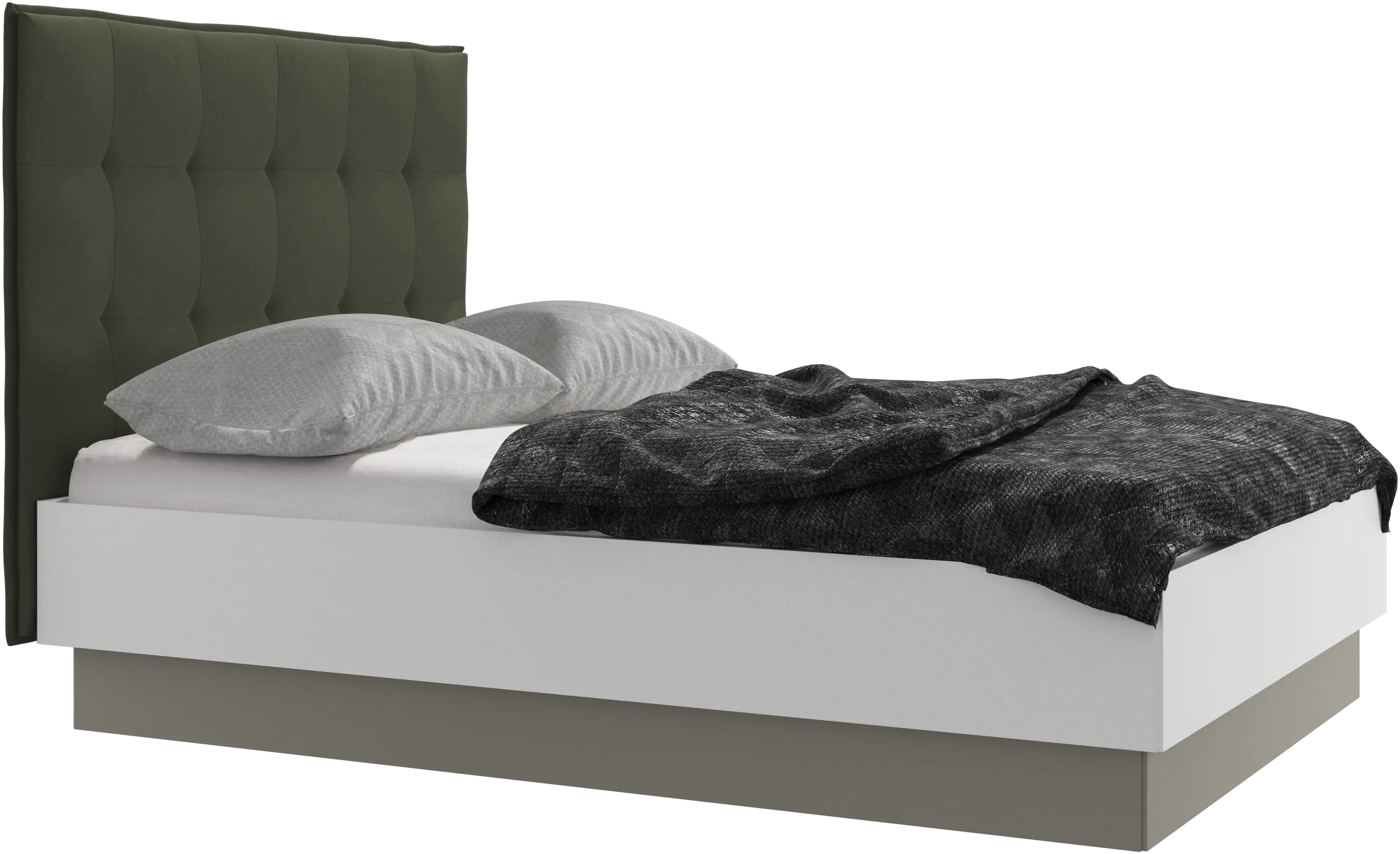 Lugano storage bed with lift-up frame and slats, excl. mattress