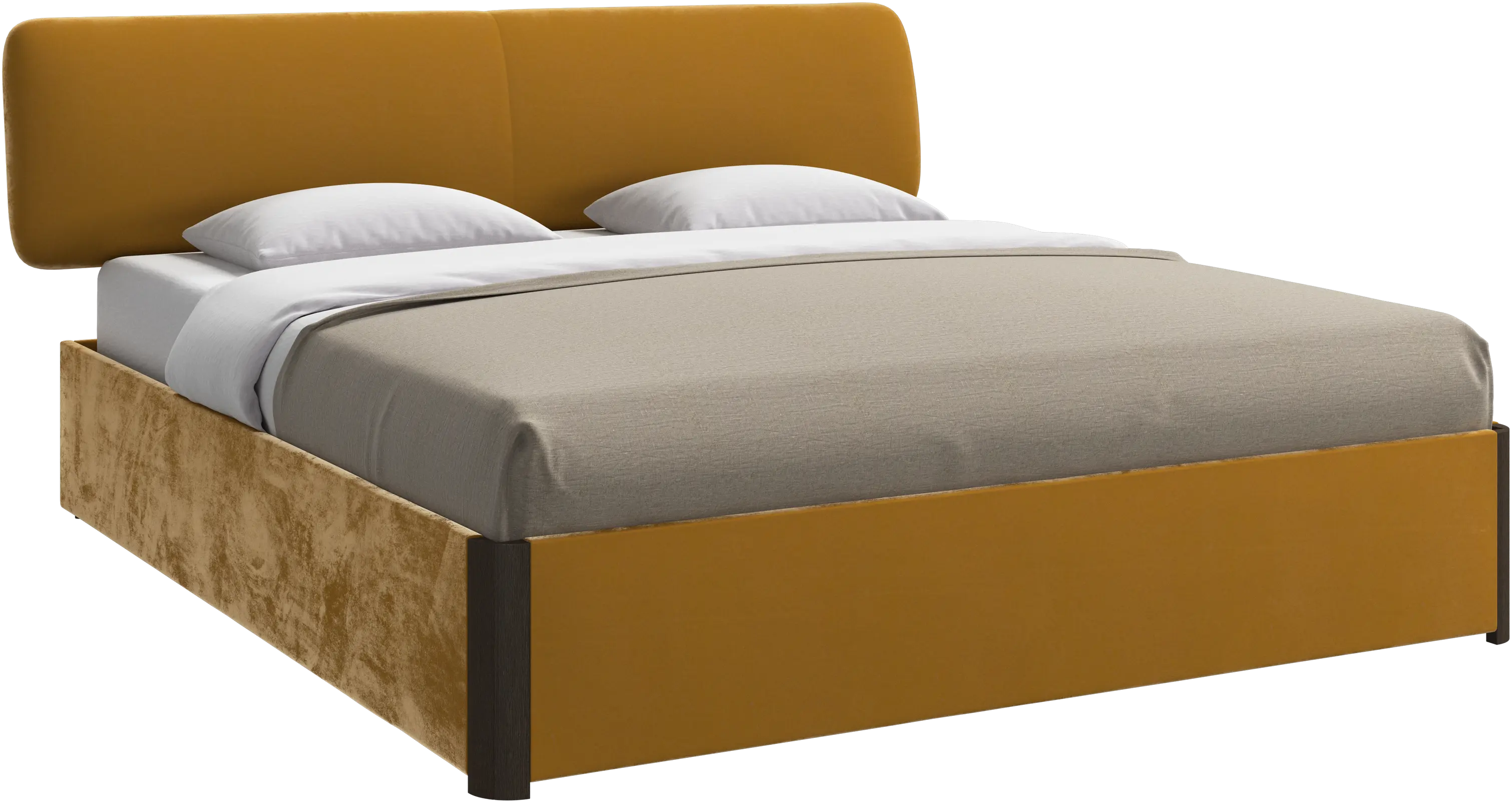 Element cama, cabecero montado en la cama, con láminas, excl. colchón