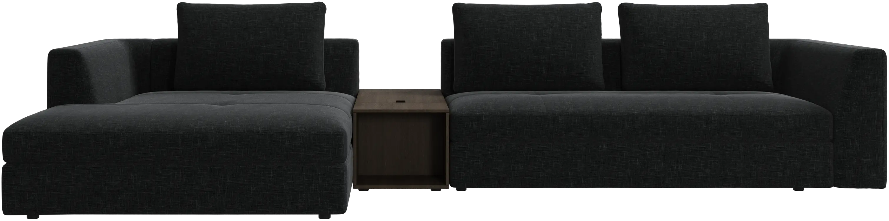 Bergamo chaise longue sofa with storage