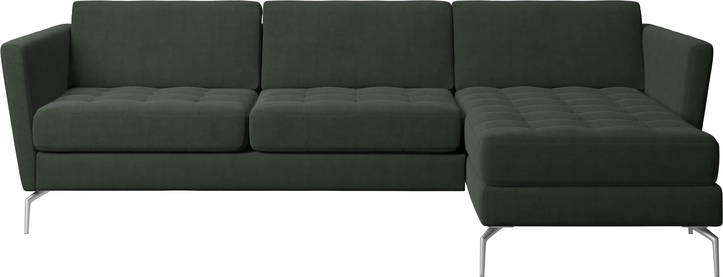 Osaka sofa with resting unit, tufted seat