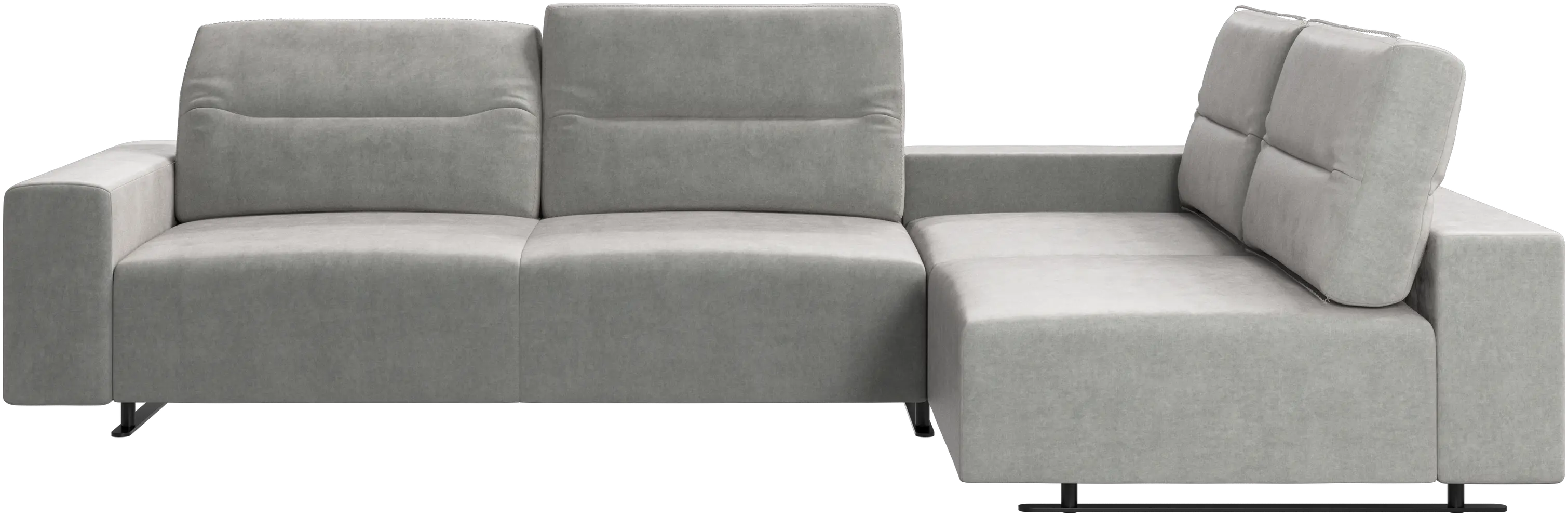 Hampton corner sofa with adjustable back and storage on left side