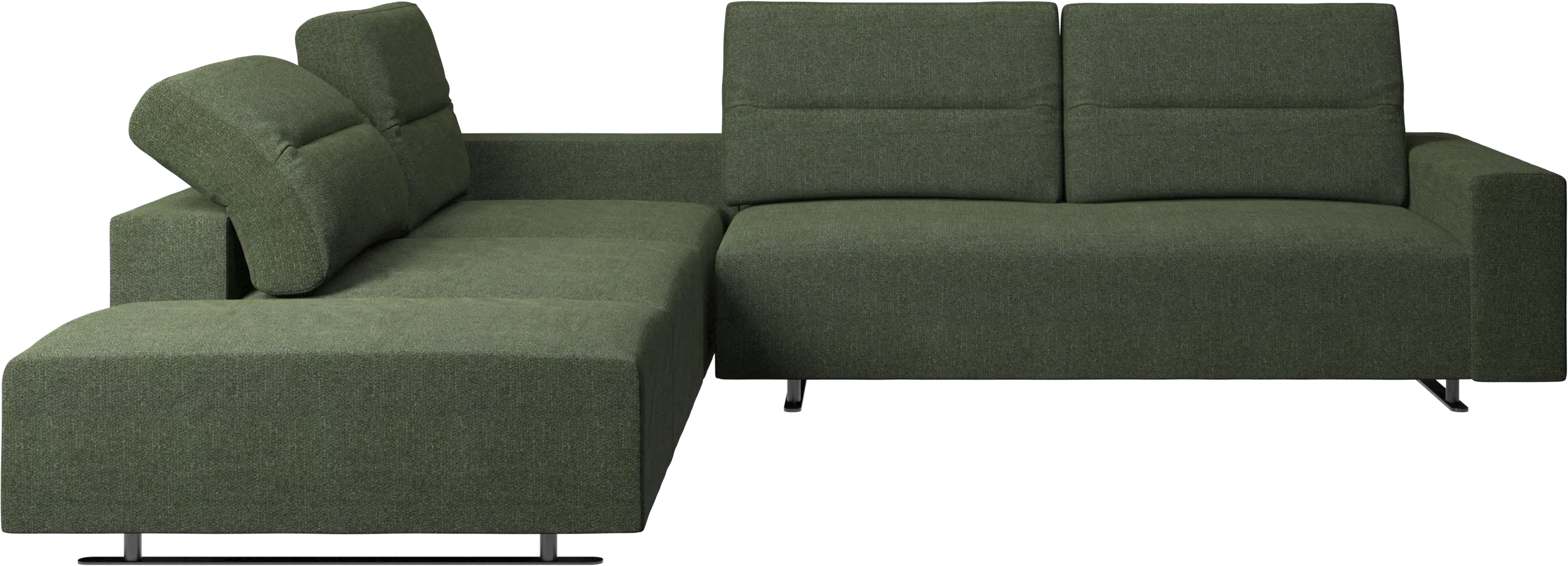 Hampton corner sofa with adjustable back and lounging unit