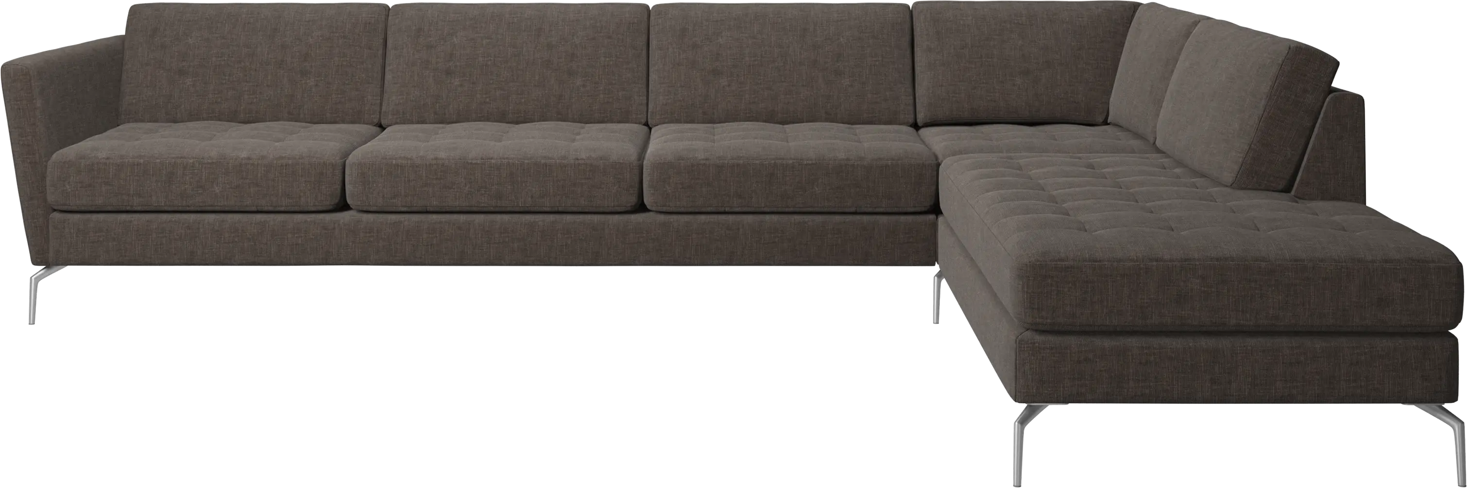Osaka corner sofa with lounging unit, tufted seat