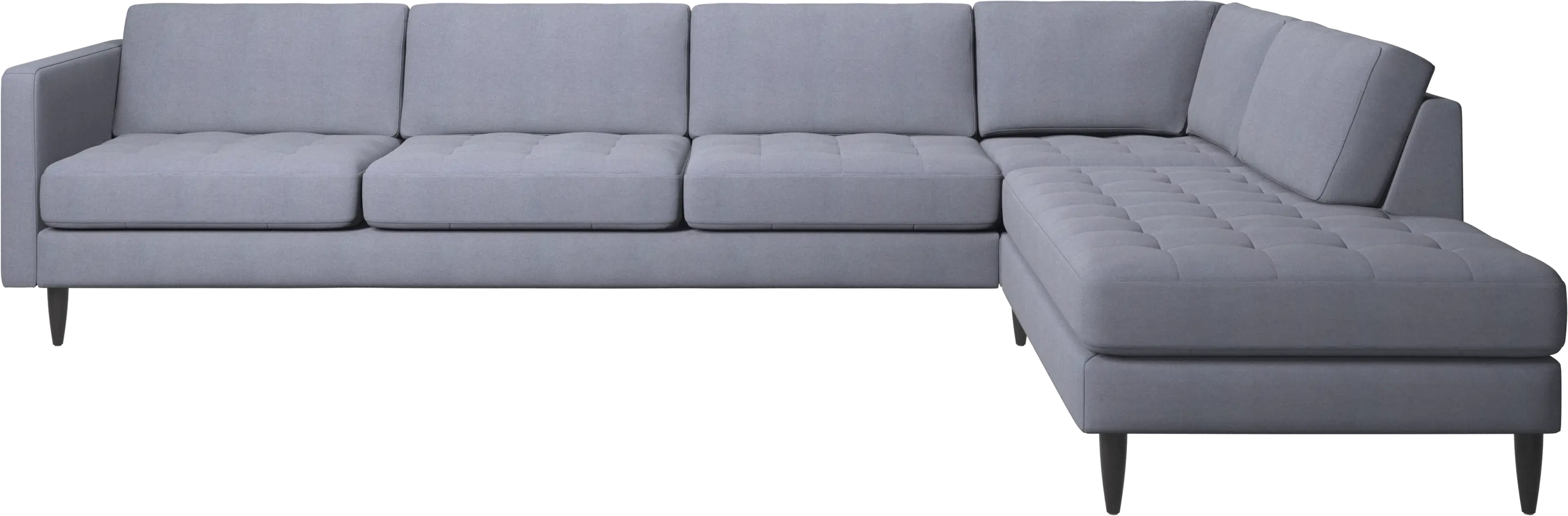 Osaka corner sofa with lounging unit, tufted seat