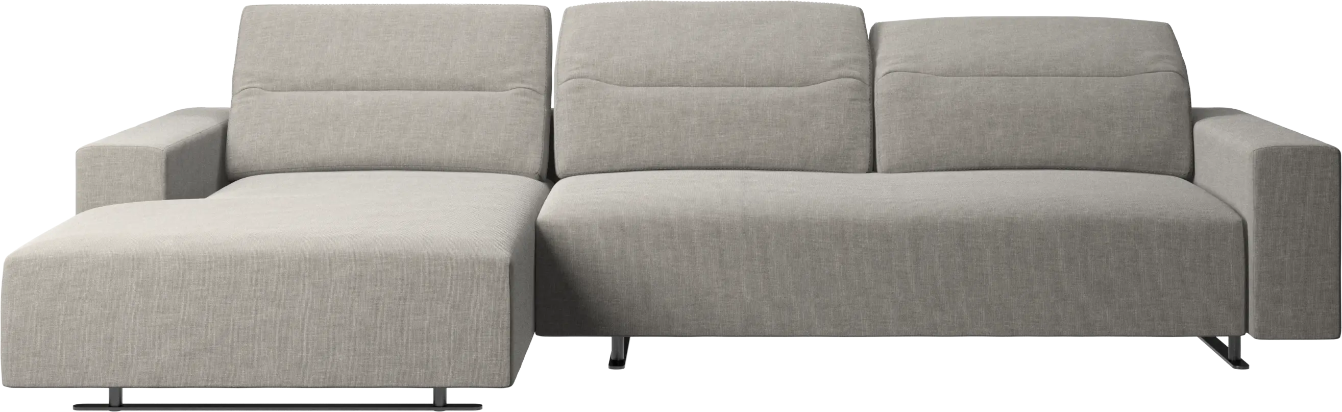 Hampton sofa med justerbar ryg, lounge modul og opbevaring begge sider