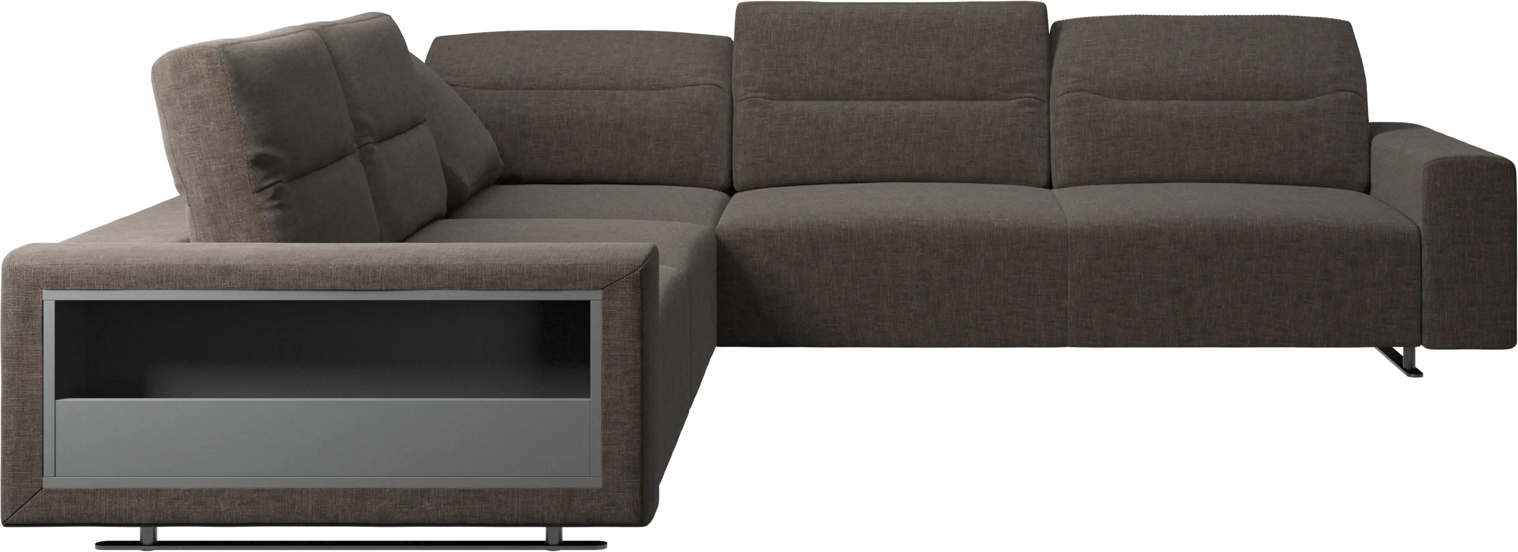 Hampton corner sofa with adjustable back and storage