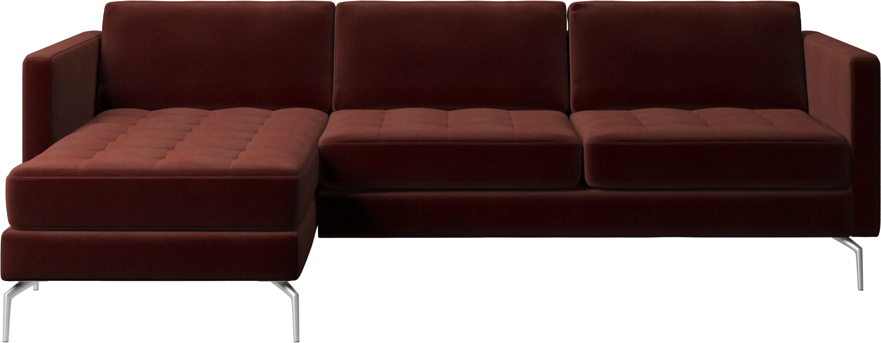 Sofá Osaka con módulo chaise-longue, asiento capitoné