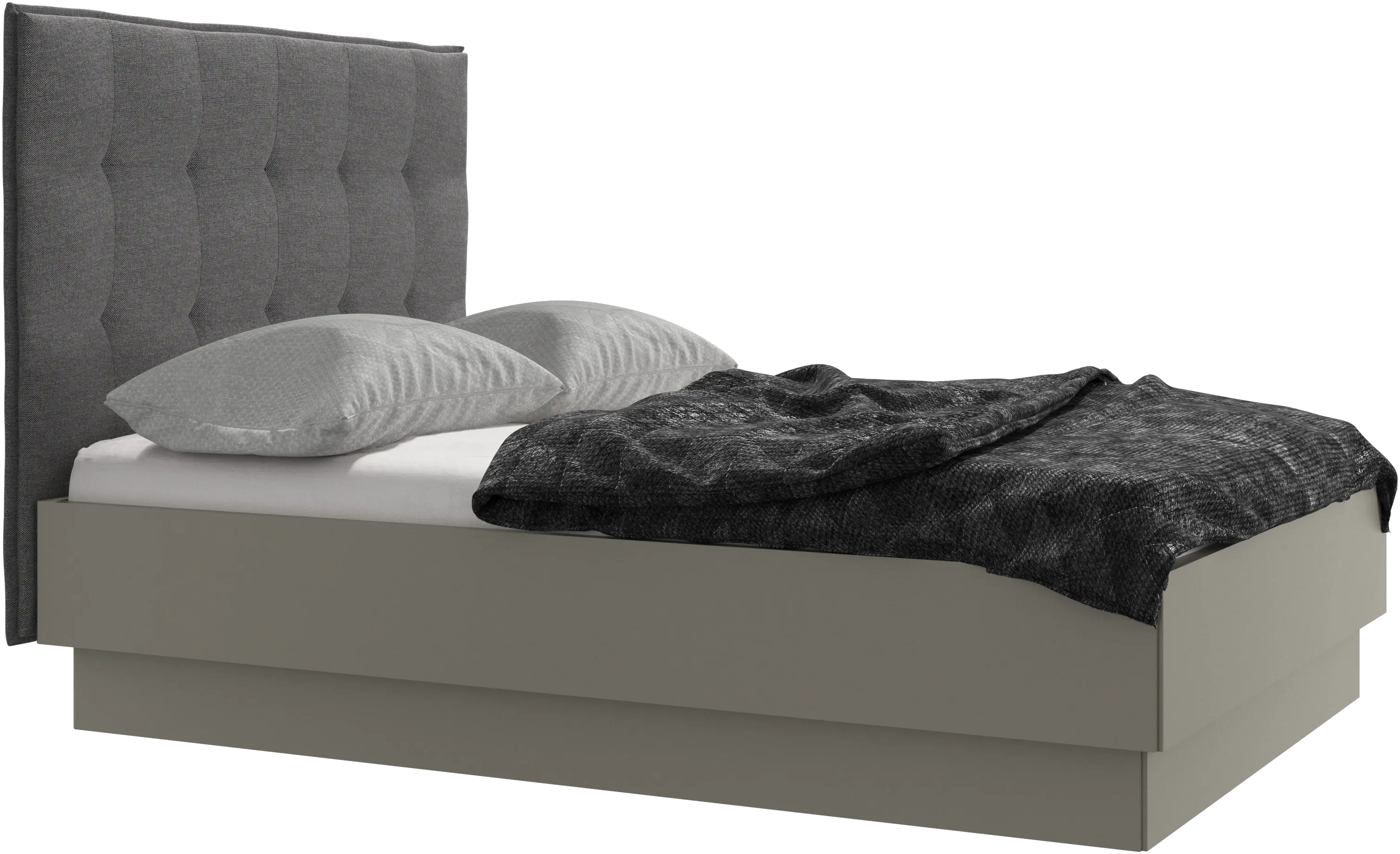 Lugano storage bed with lift-up frame and slats, excl. mattress