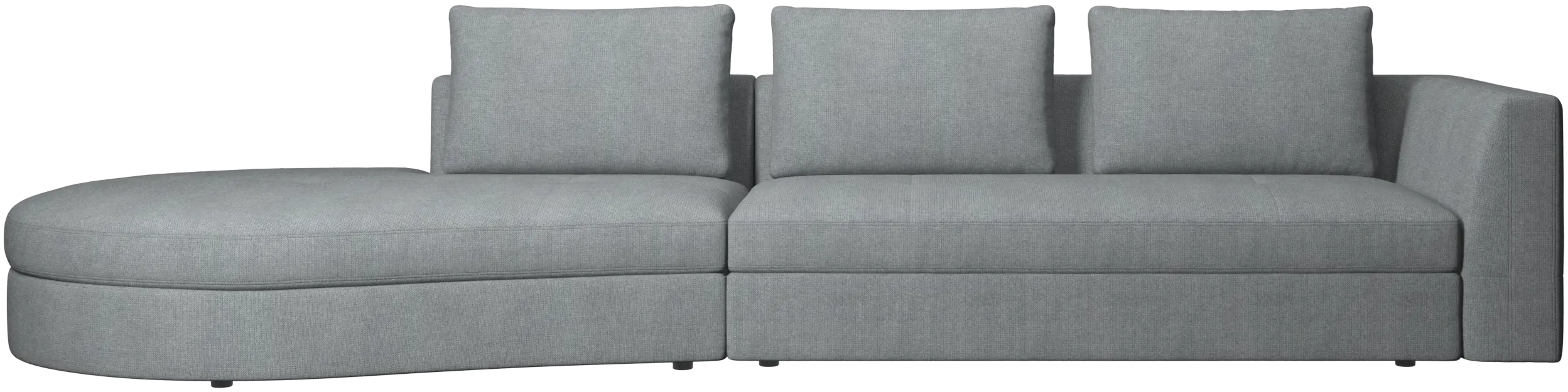 Sofas Bergamo sofa with round lounging unit, left