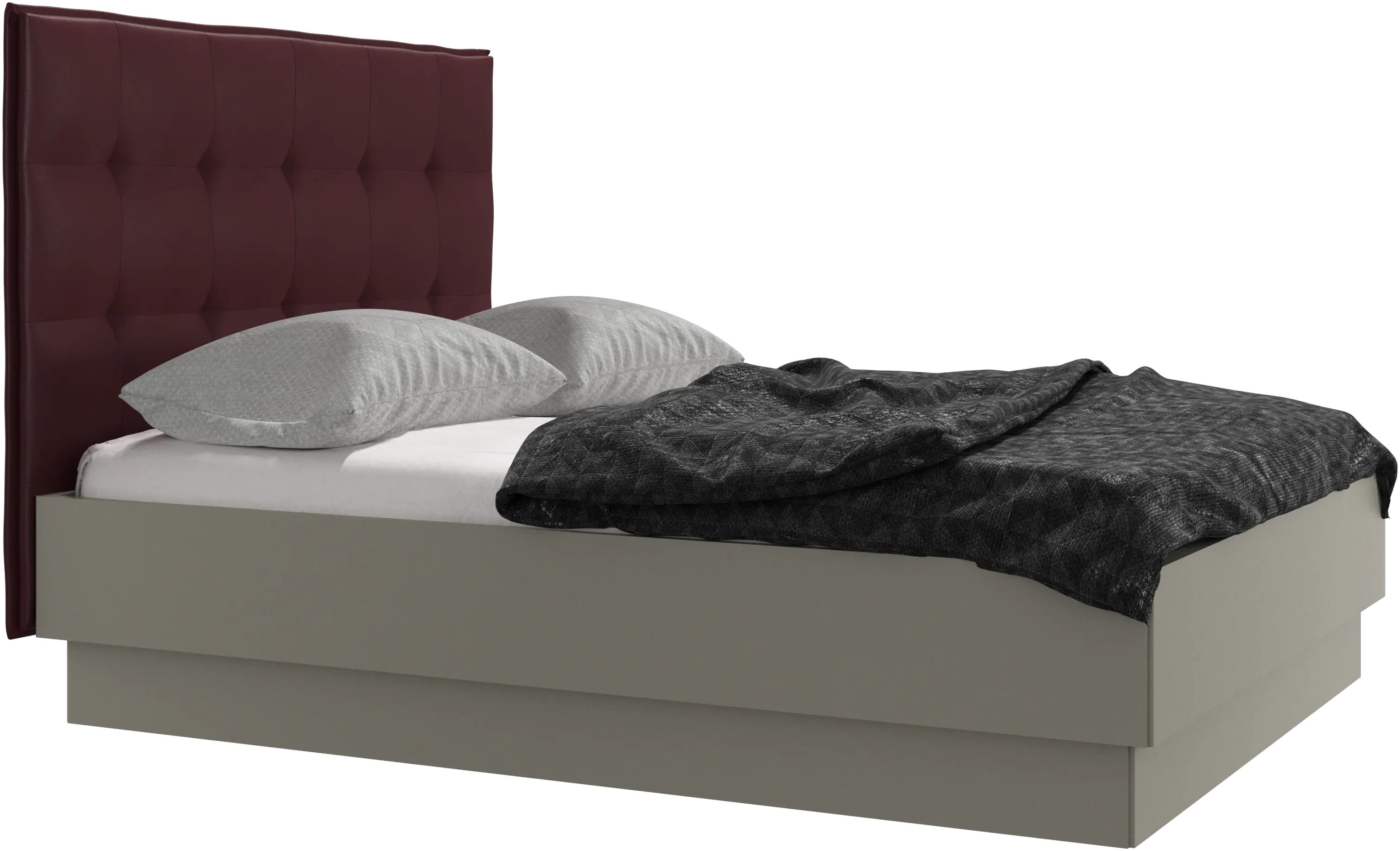 Lugano storage bed with lift-up frame and slats, excl. mattress