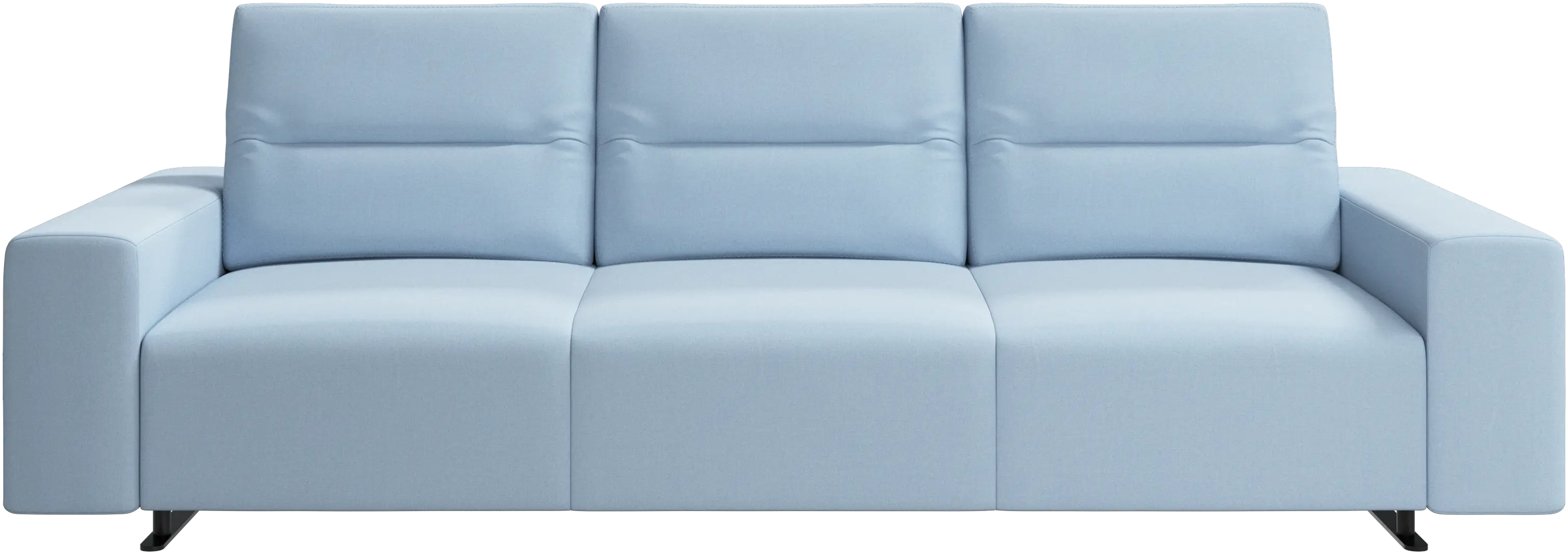 Hampton sofa with adjustable back and storage on the right side