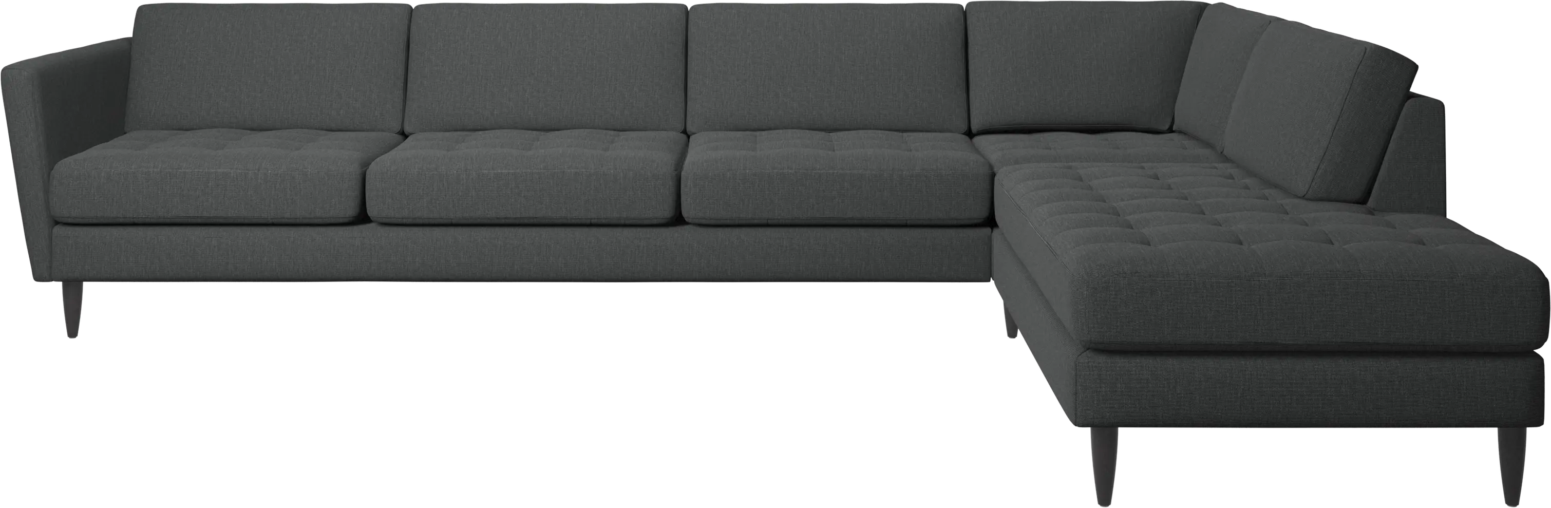 Osaka corner sofa with lounging unit, tufted seat