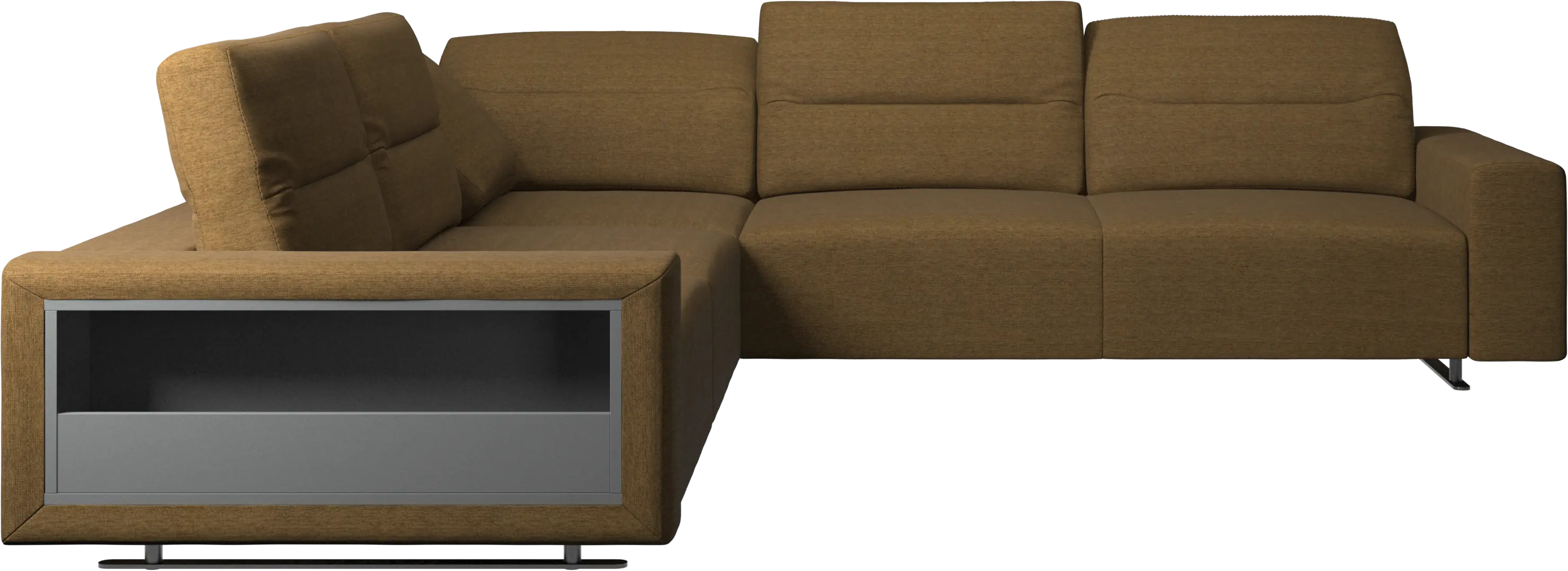 Hampton corner sofa with adjustable back and storage