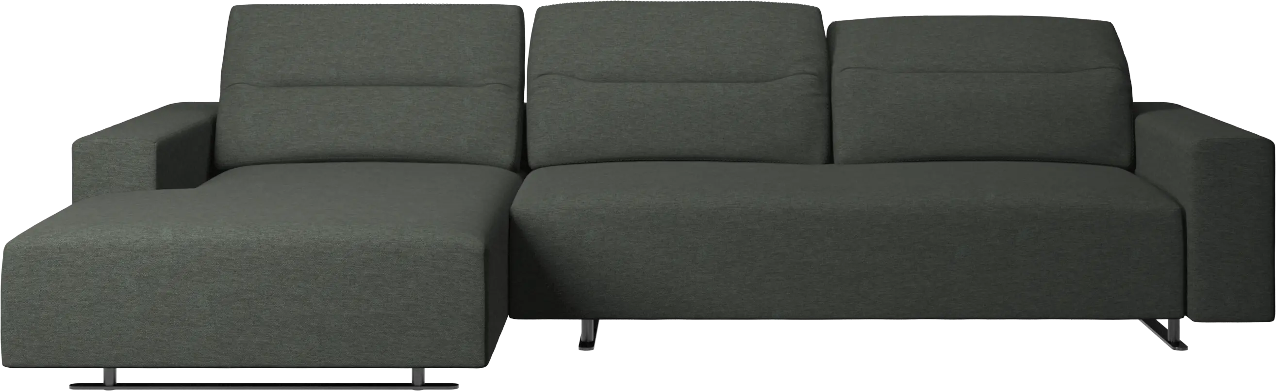 Hampton sofa with adjustable back and resting unit left side