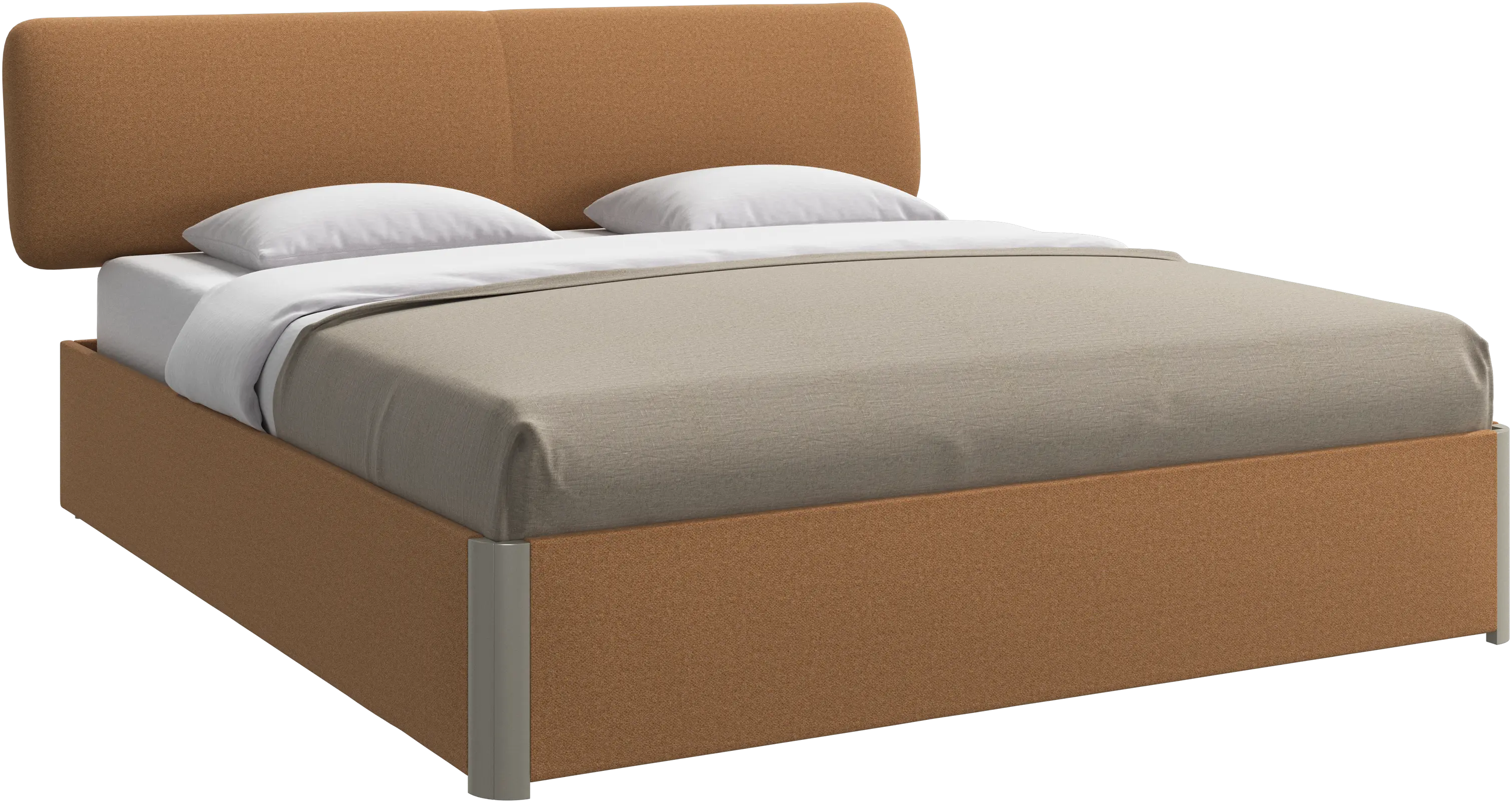 Element lit, tête de lit fixée au lit, avec lattes, excl. matelas