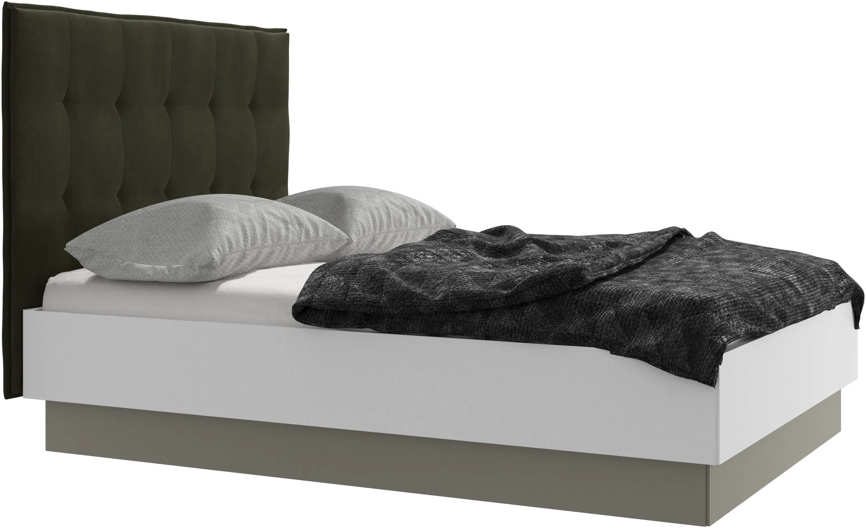 Lugano storage bed with lift-up frame and slats, excl. mattress