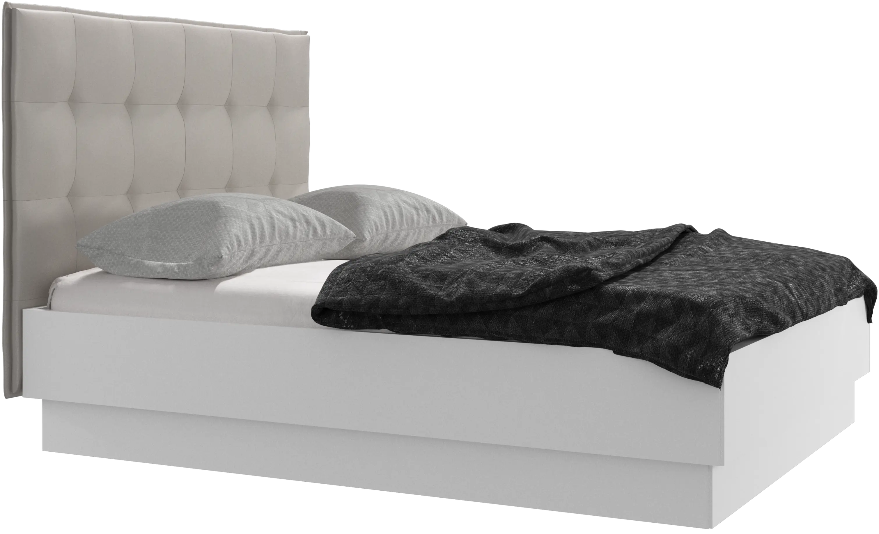 Lugano storage bed with lift-up frame and slats, excl. mattress