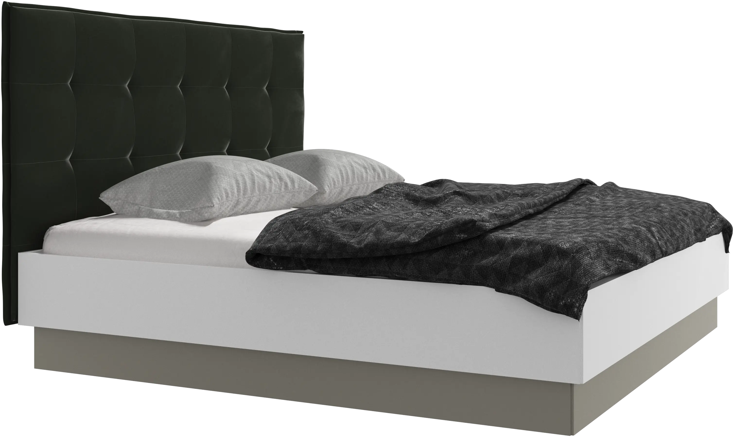 Cama con canapé Lugano, estructura elevable y tablado, no incluye colchón