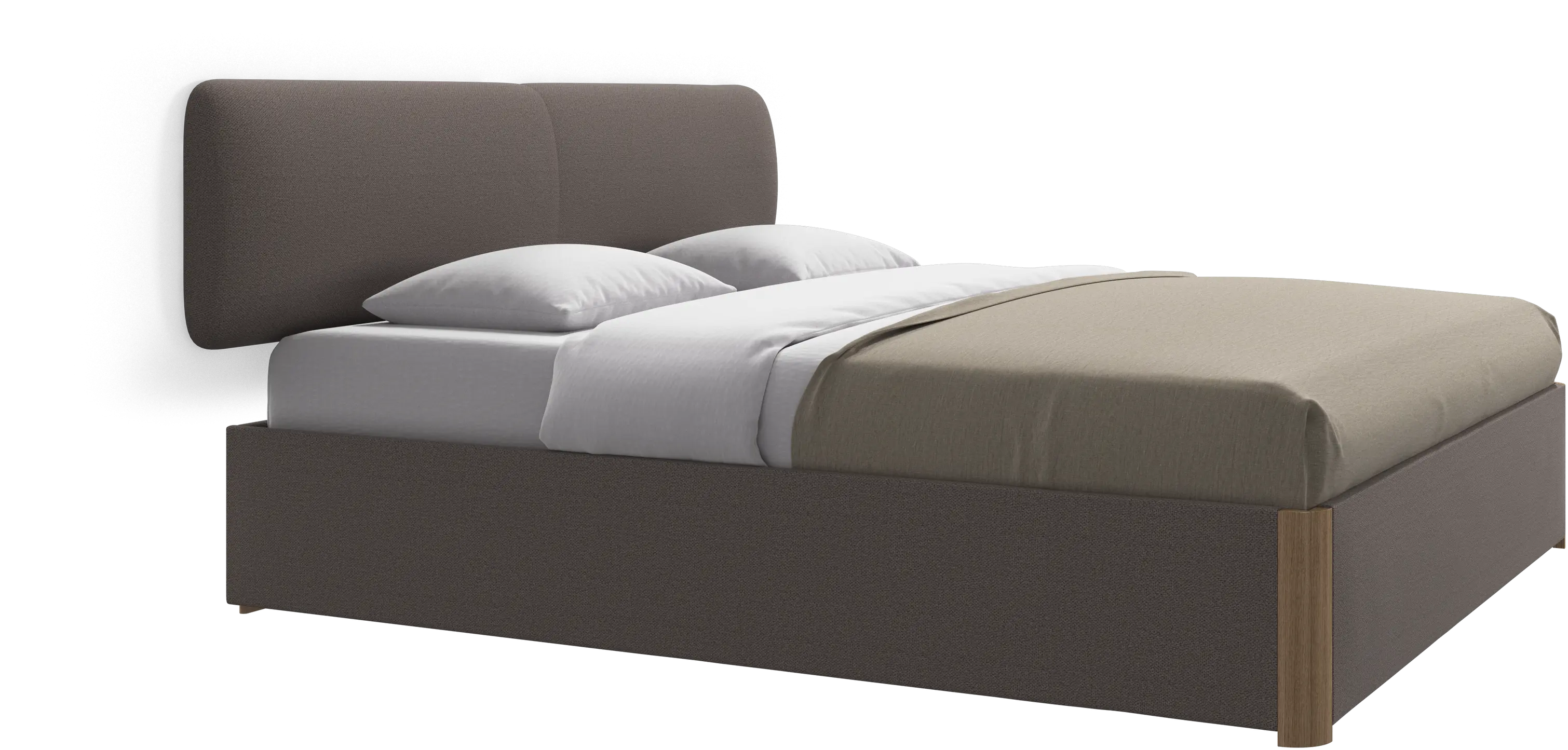 Element bed, wall-mounted headboard, with slats, excl. mattress
