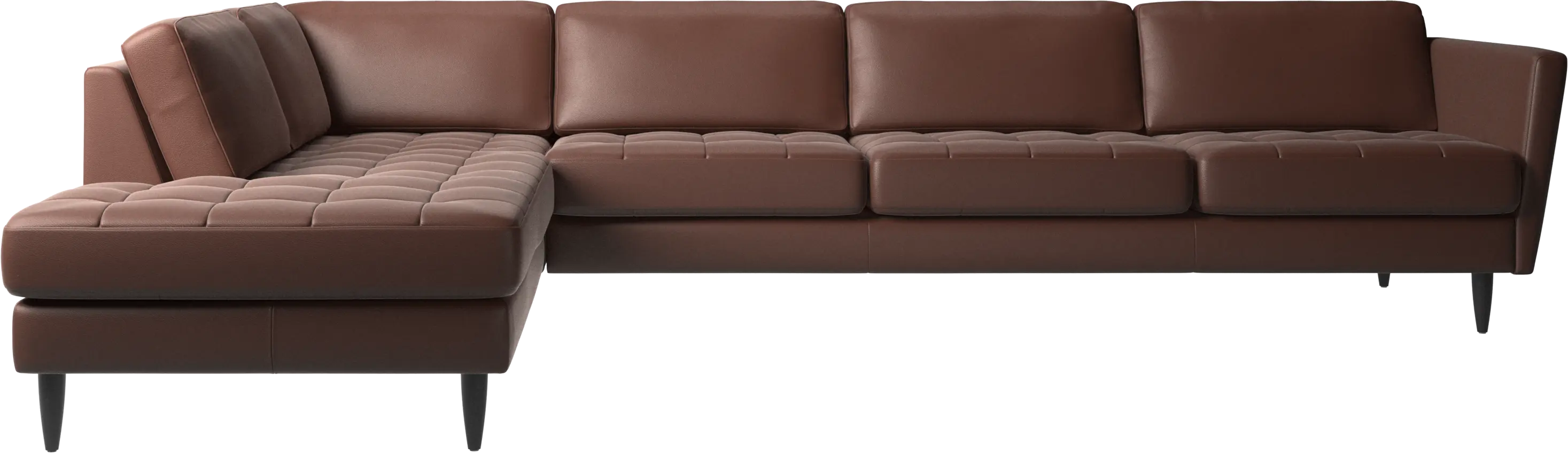 Osaka corner sofa with lounging unit, tufted seat