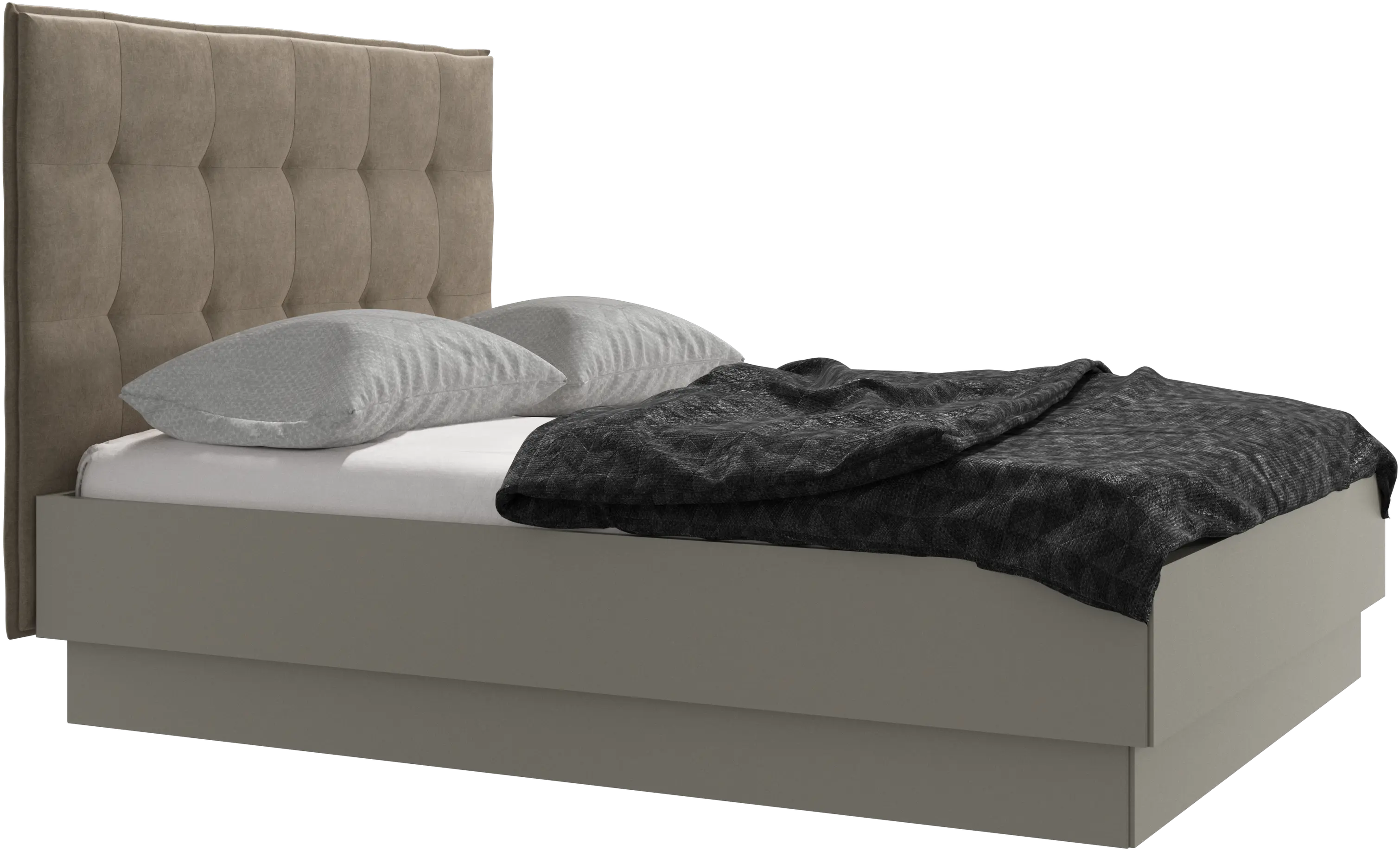 Lugano storage bed with lift-up frame and slats, excl. mattress