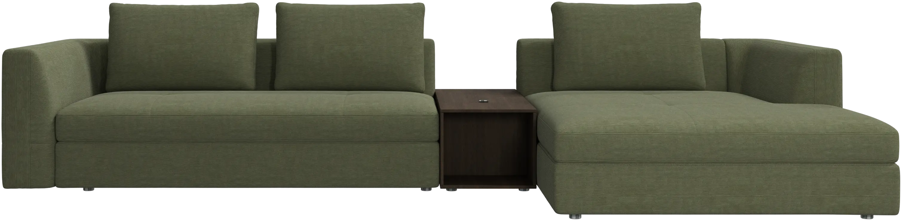 Bergamo chaise longue sofa with storage