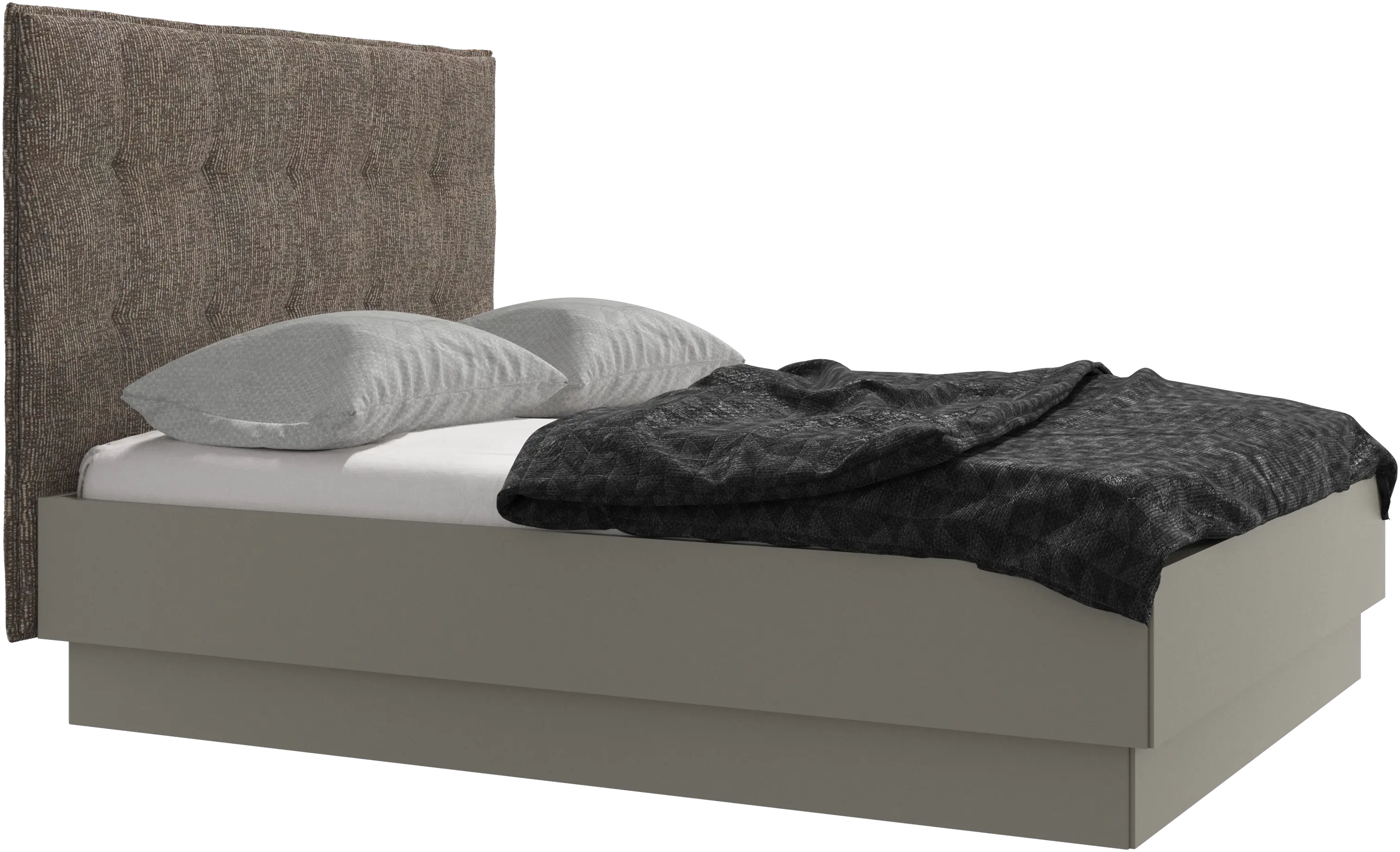 Lugano storage bed with lift-up frame and slats, excl. mattress