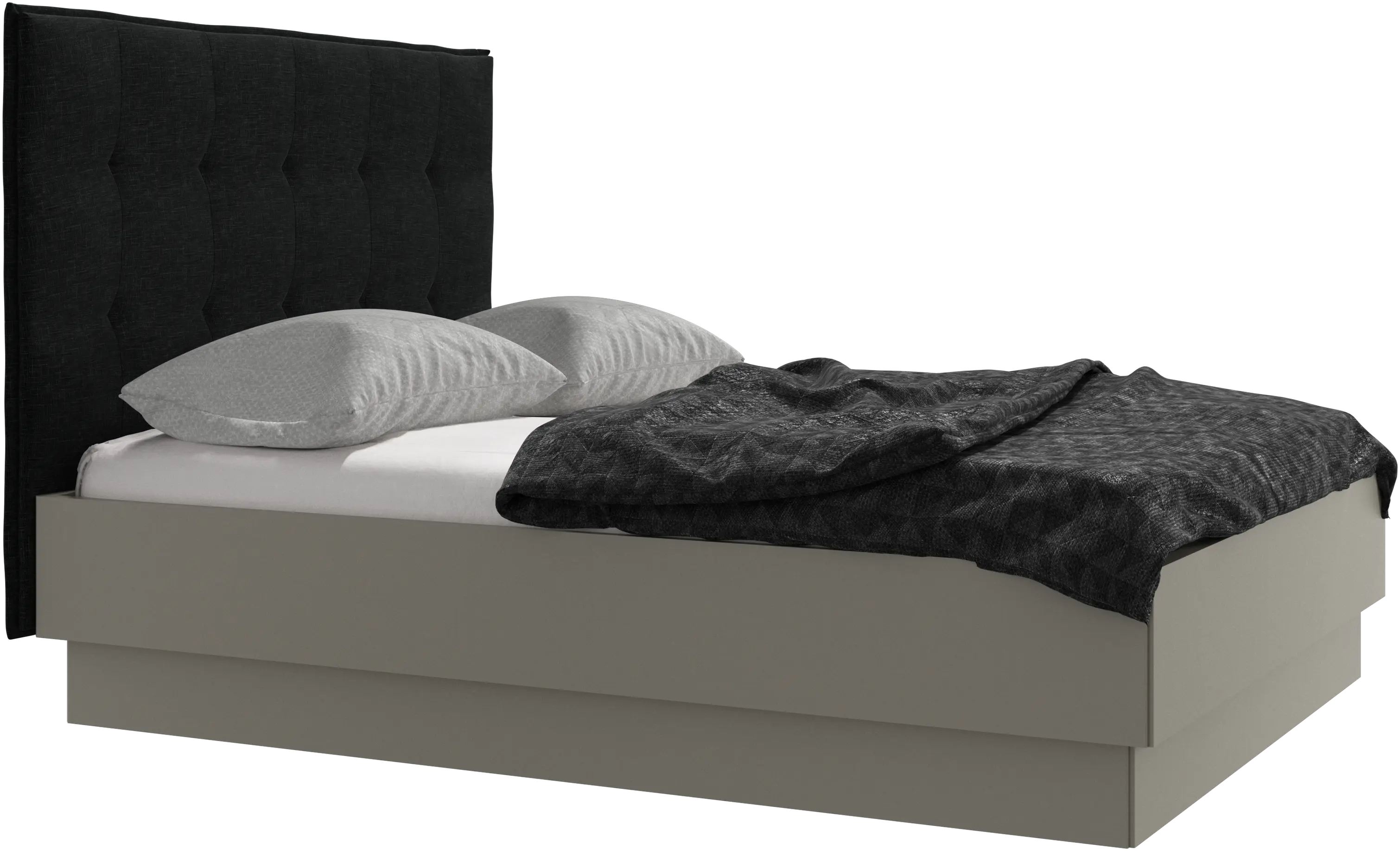 Lugano storage bed with lift-up frame and slats, excl. mattress