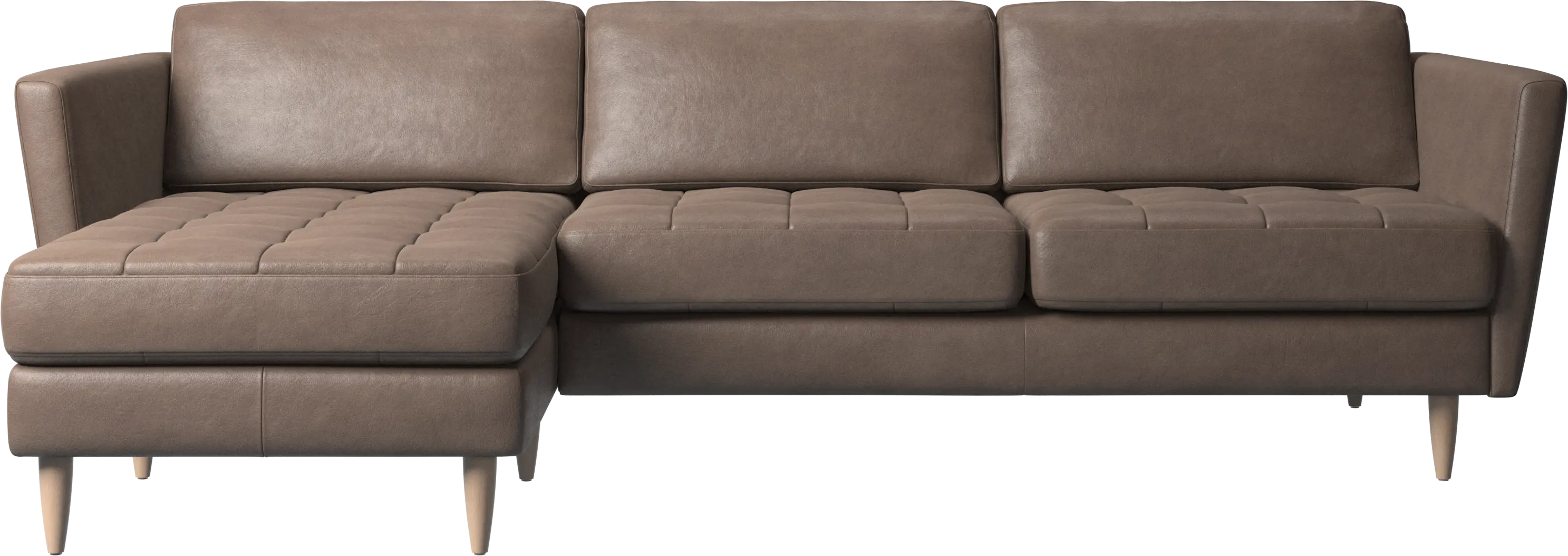 Osaka sofa with resting unit, tufted seat