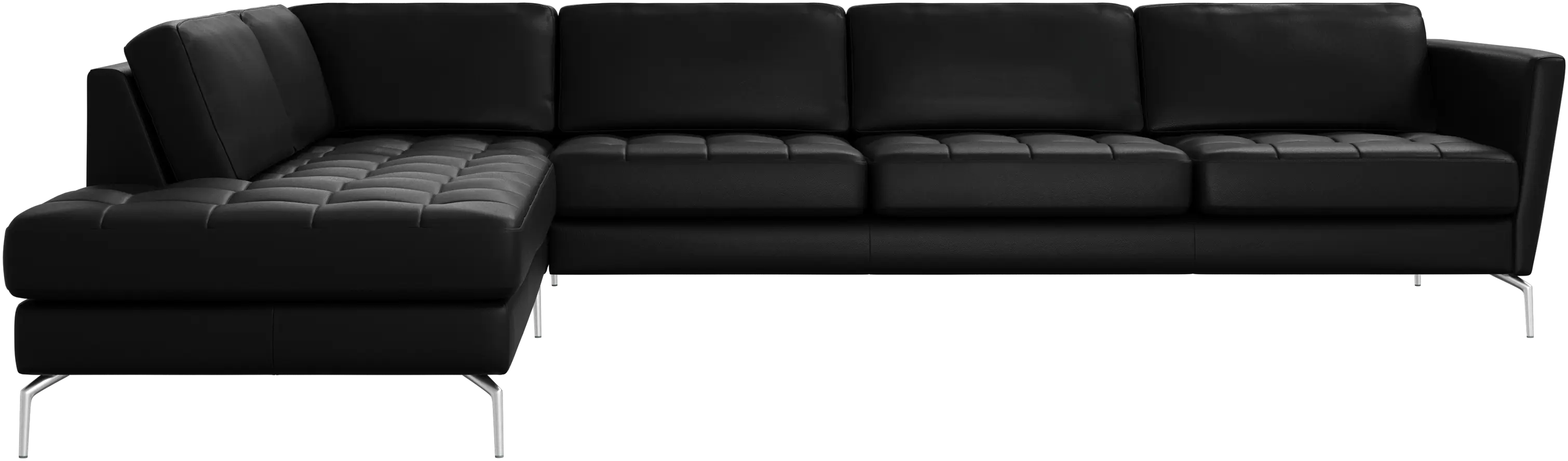 Osaka corner sofa with lounging unit, tufted seat