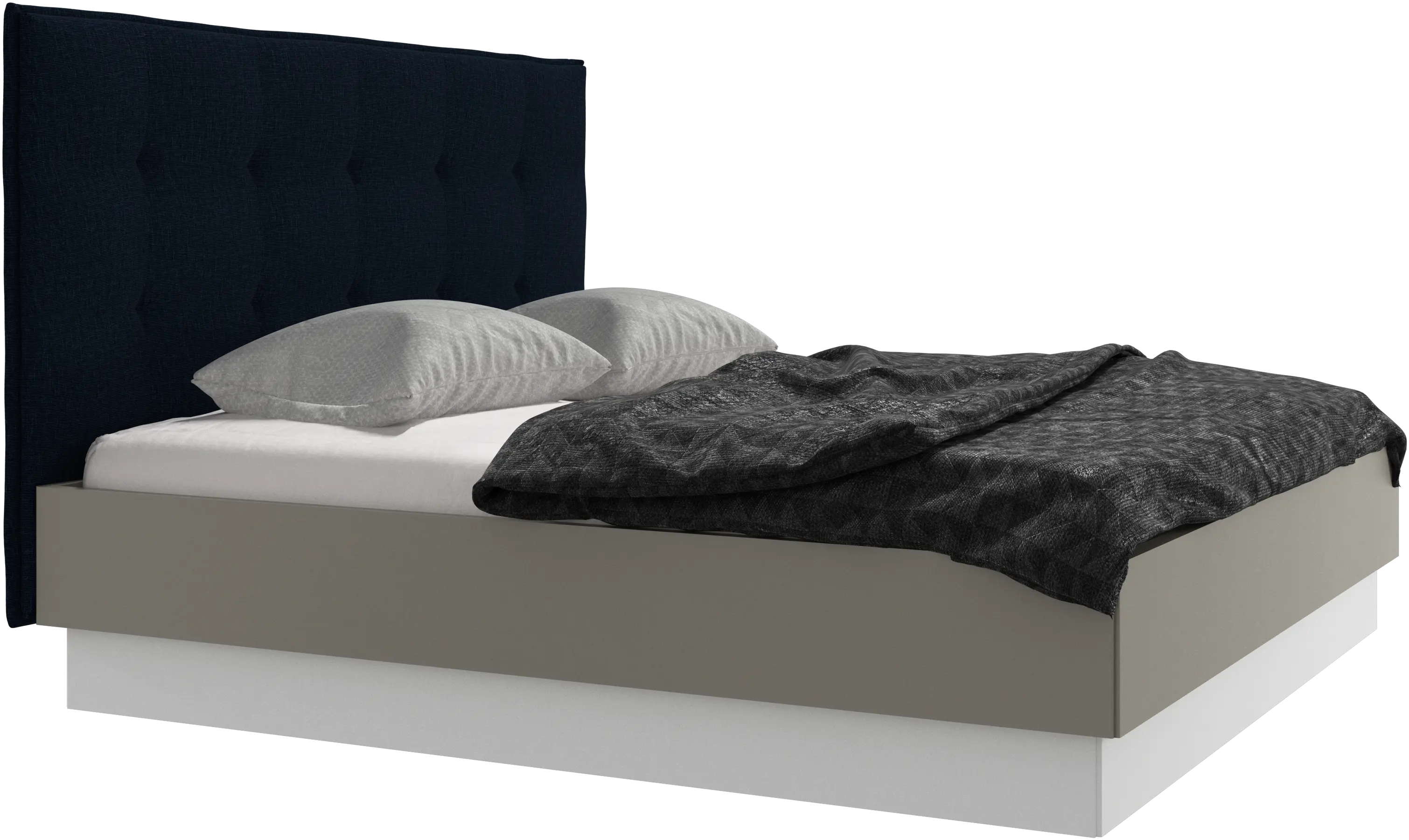 Lugano storage bed with lift-up frame and slats, excl. mattress