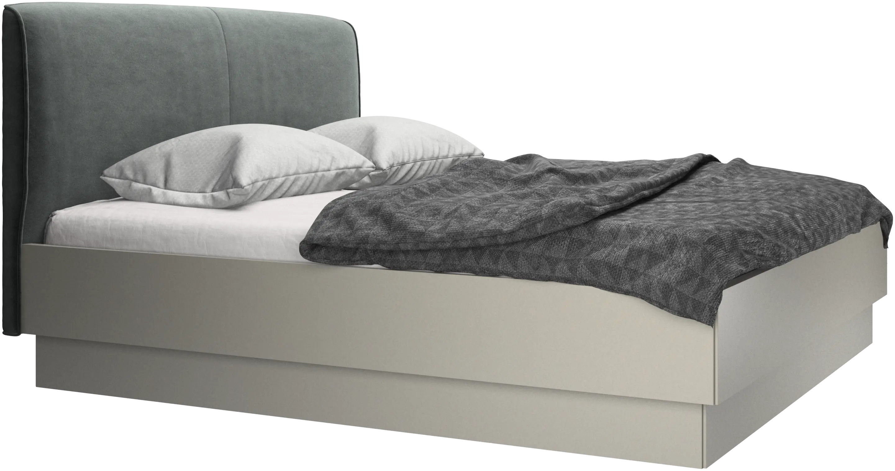 Houston, upholstered bed with storage