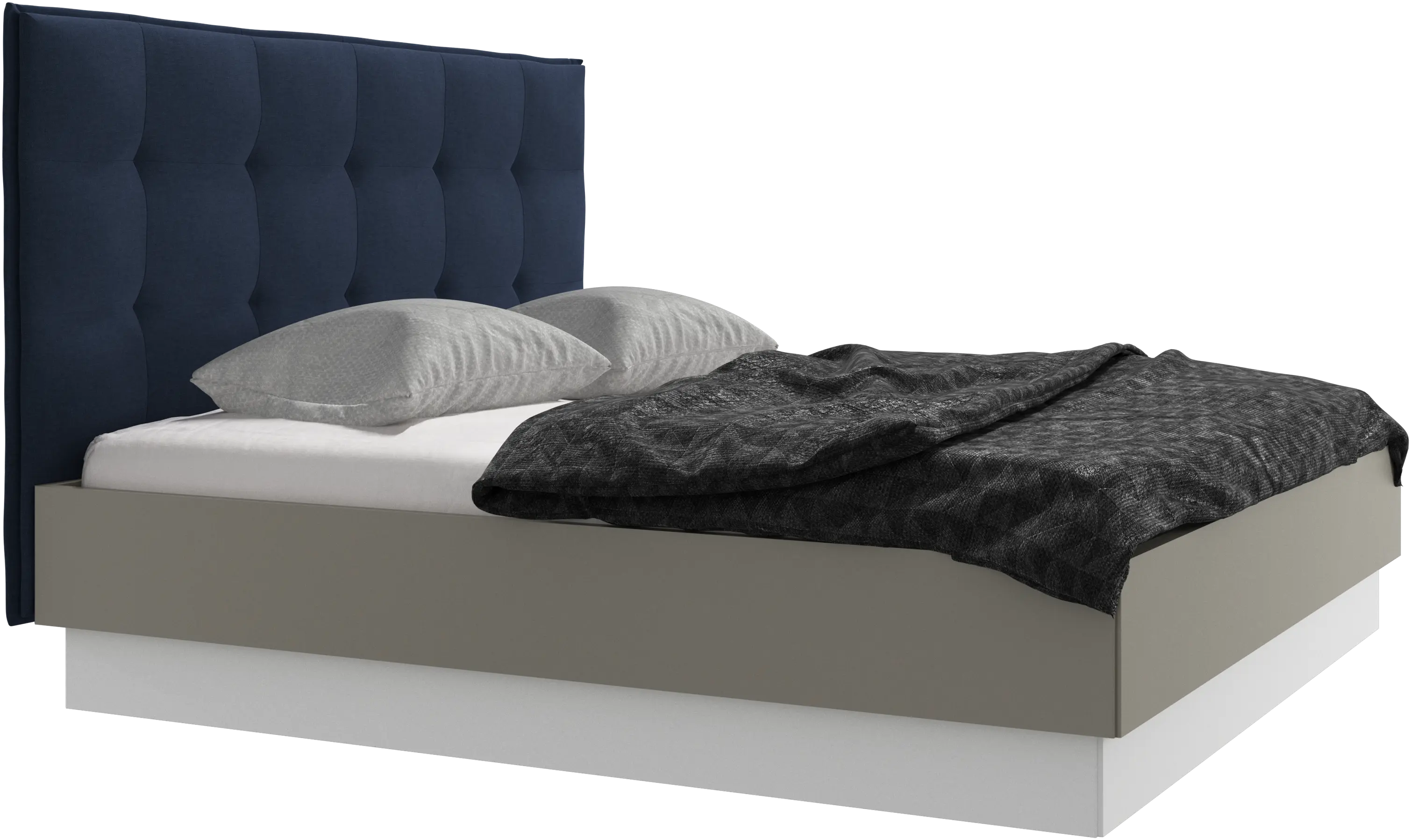 Lugano storage bed with lift-up frame and slats, excl. mattress