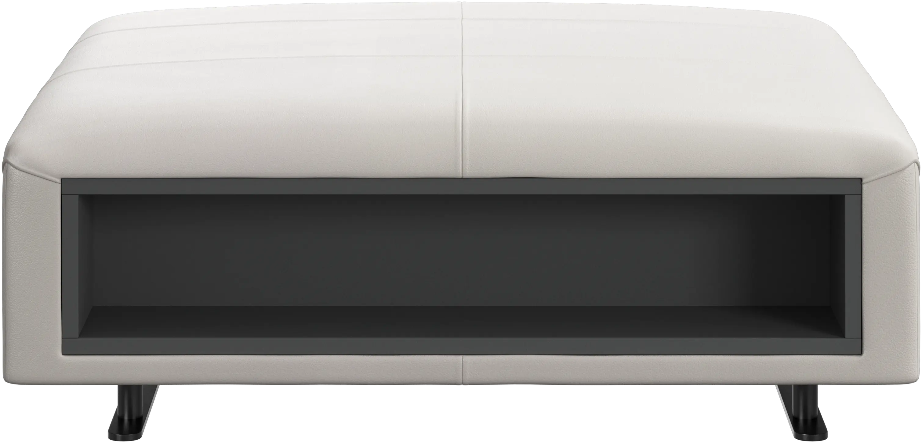 Hampton footstool with storage left and right sides