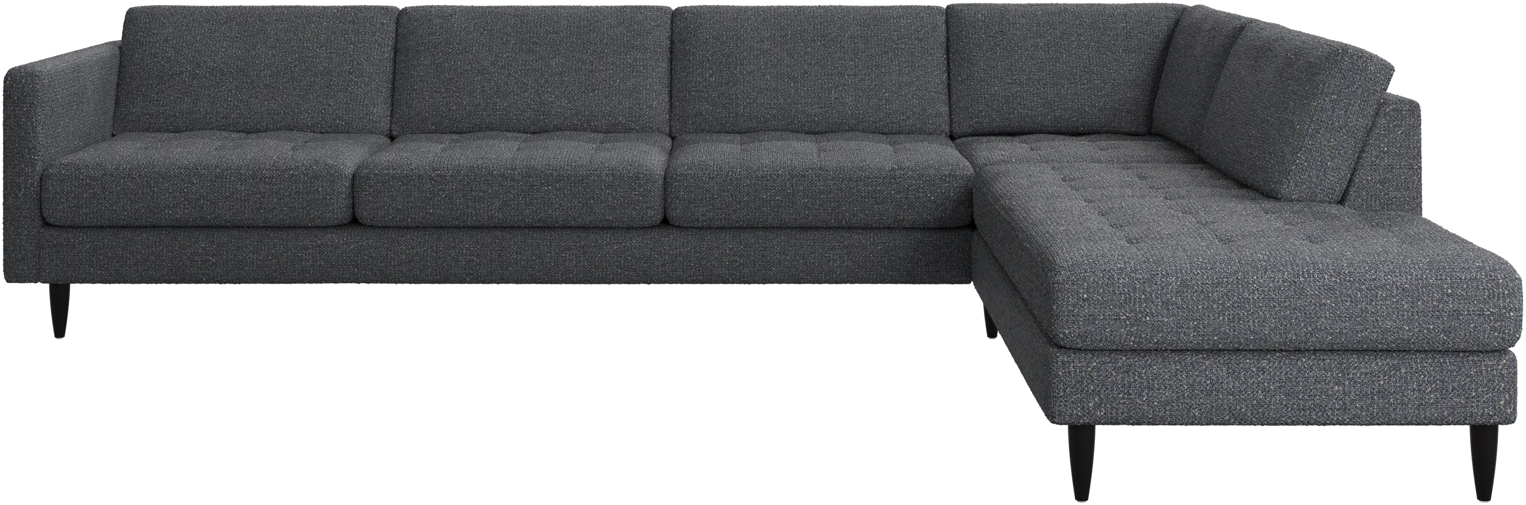 Osaka corner sofa with lounging unit, tufted seat