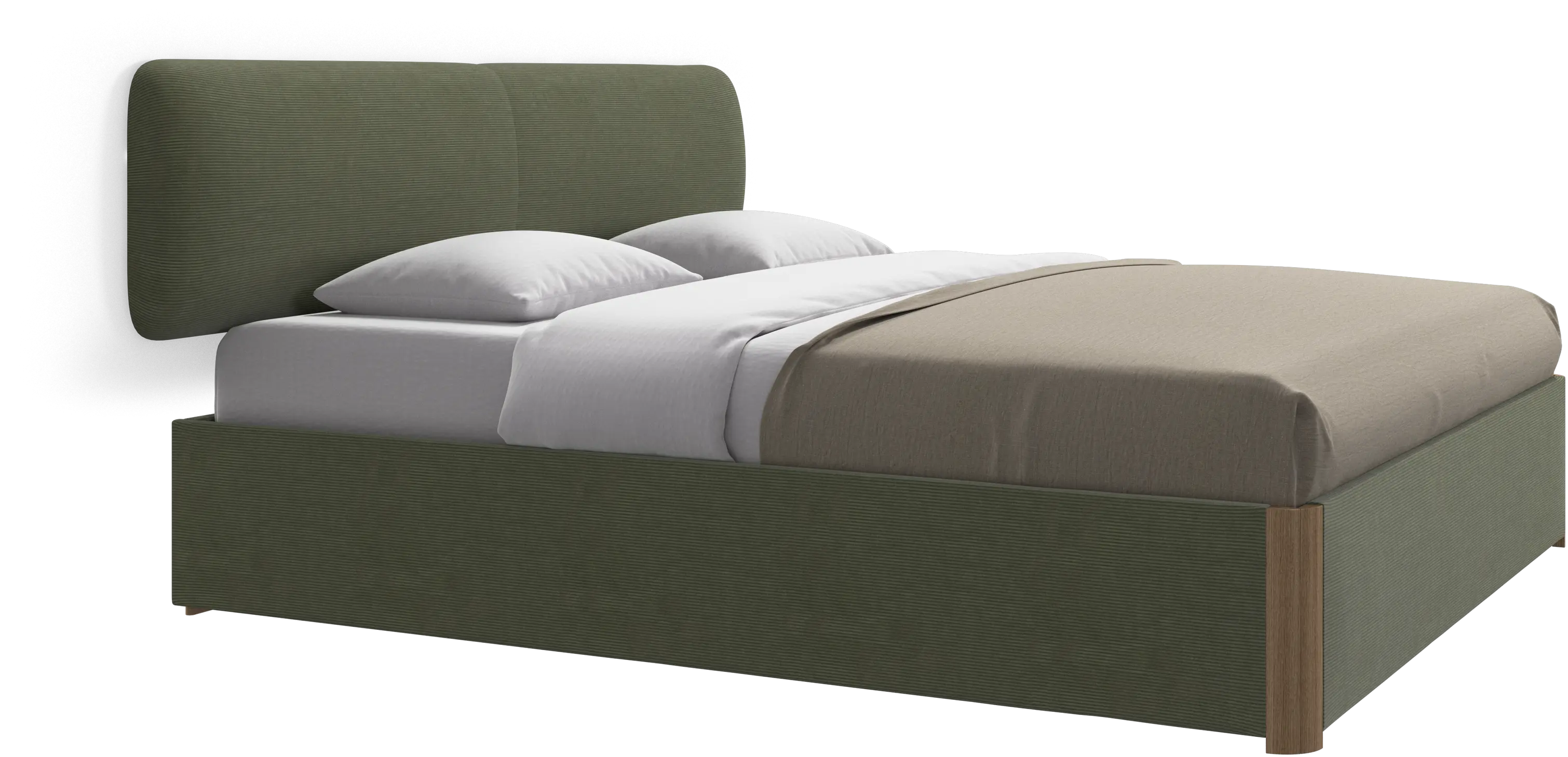 Element Bett, wandmontiertes Kopfteil, mit Lattenrost und Aufbewahrungslösung, exkl. Matratze