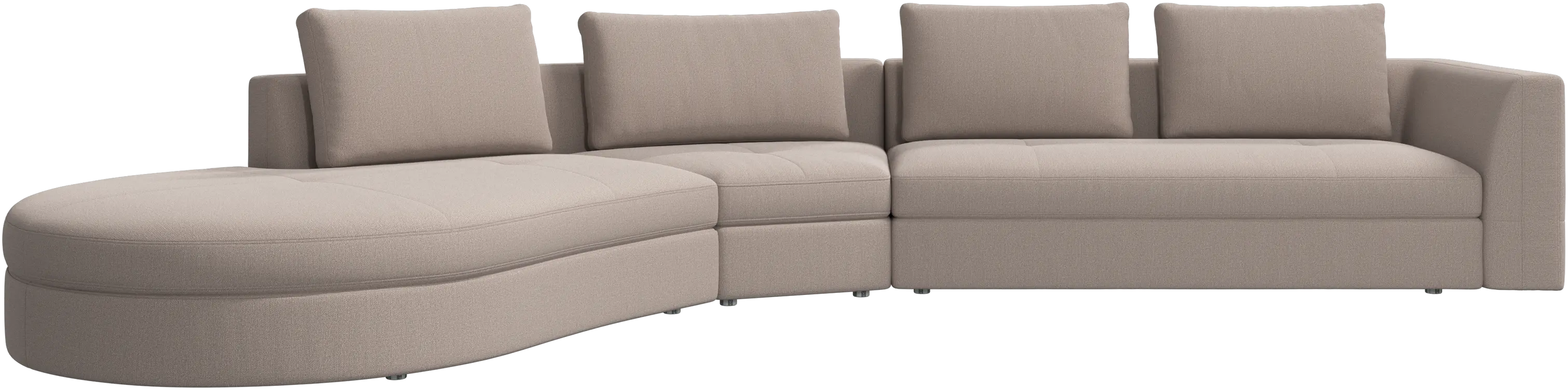 Bergamo Sofa mit Rundem Loungemodul, Links