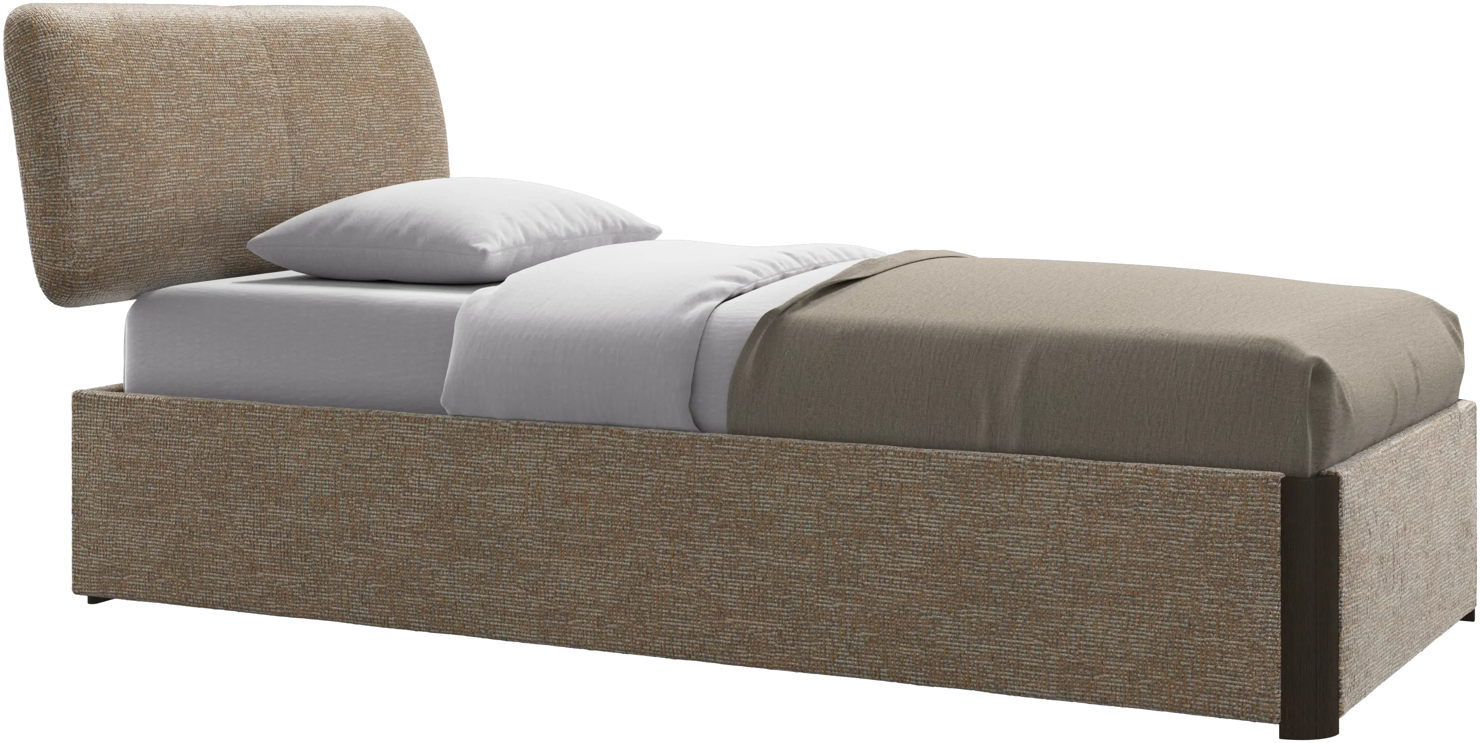 Element bed, bedgemonteerd hoofdbord, met latten en opbergoplossing, excl. matras