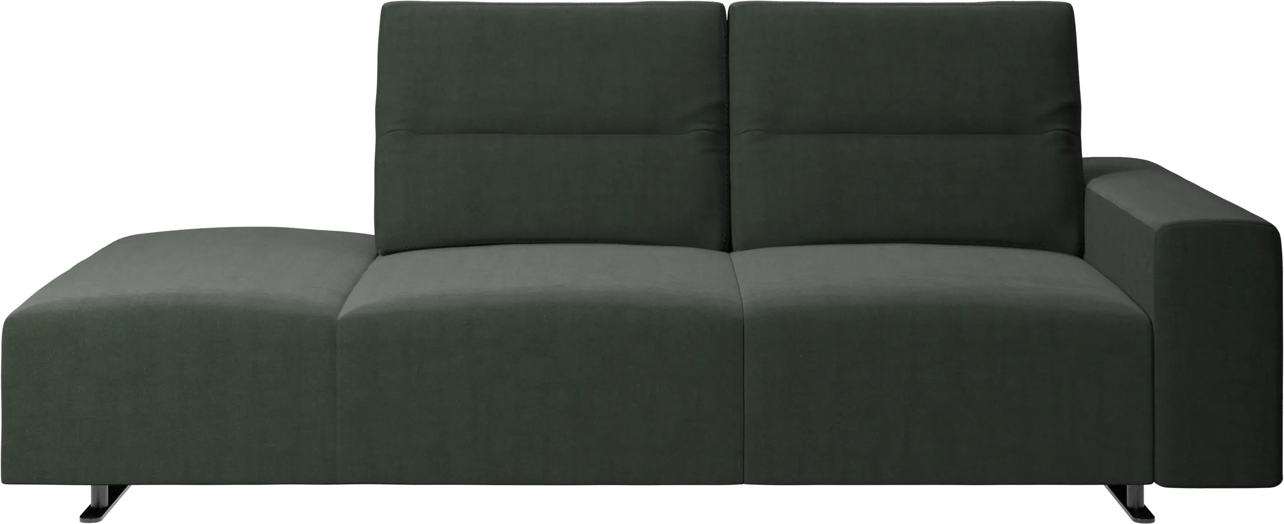 Hampton Sofa mit verstellbarem Rücken- und Loungemodul auf der linken Seite, Armlehne rechts