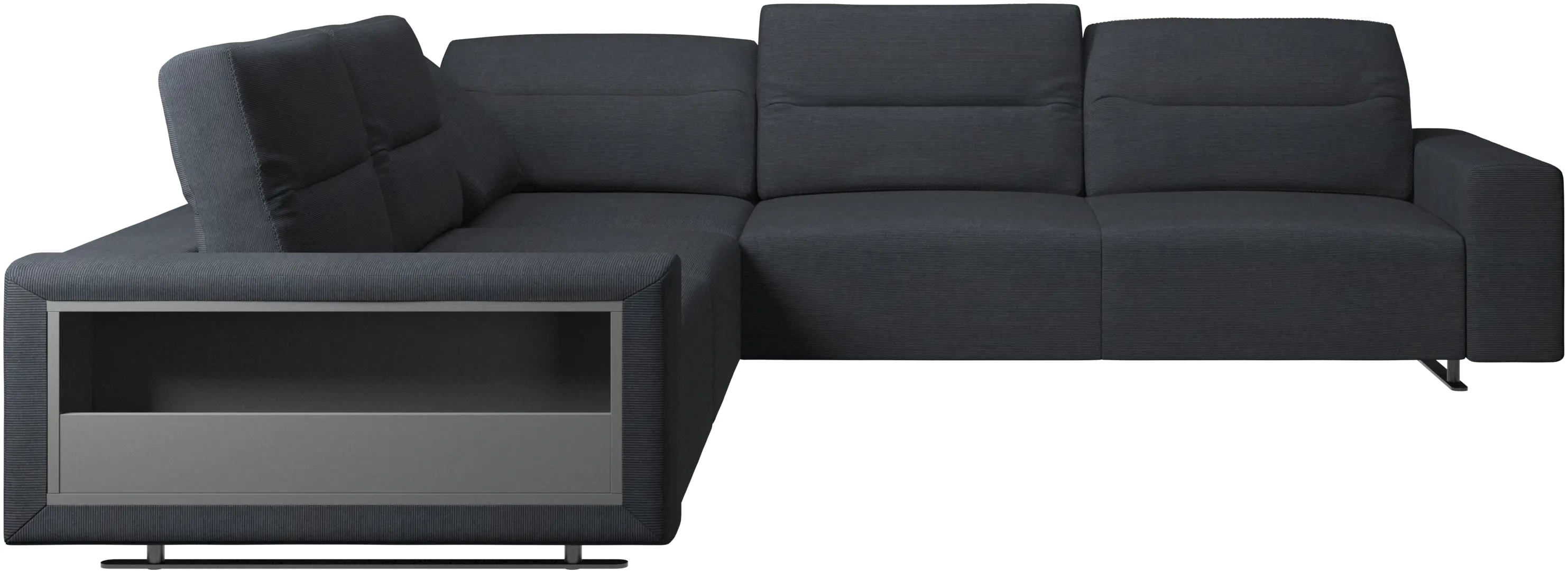 Hampton corner sofa with adjustable back and storage