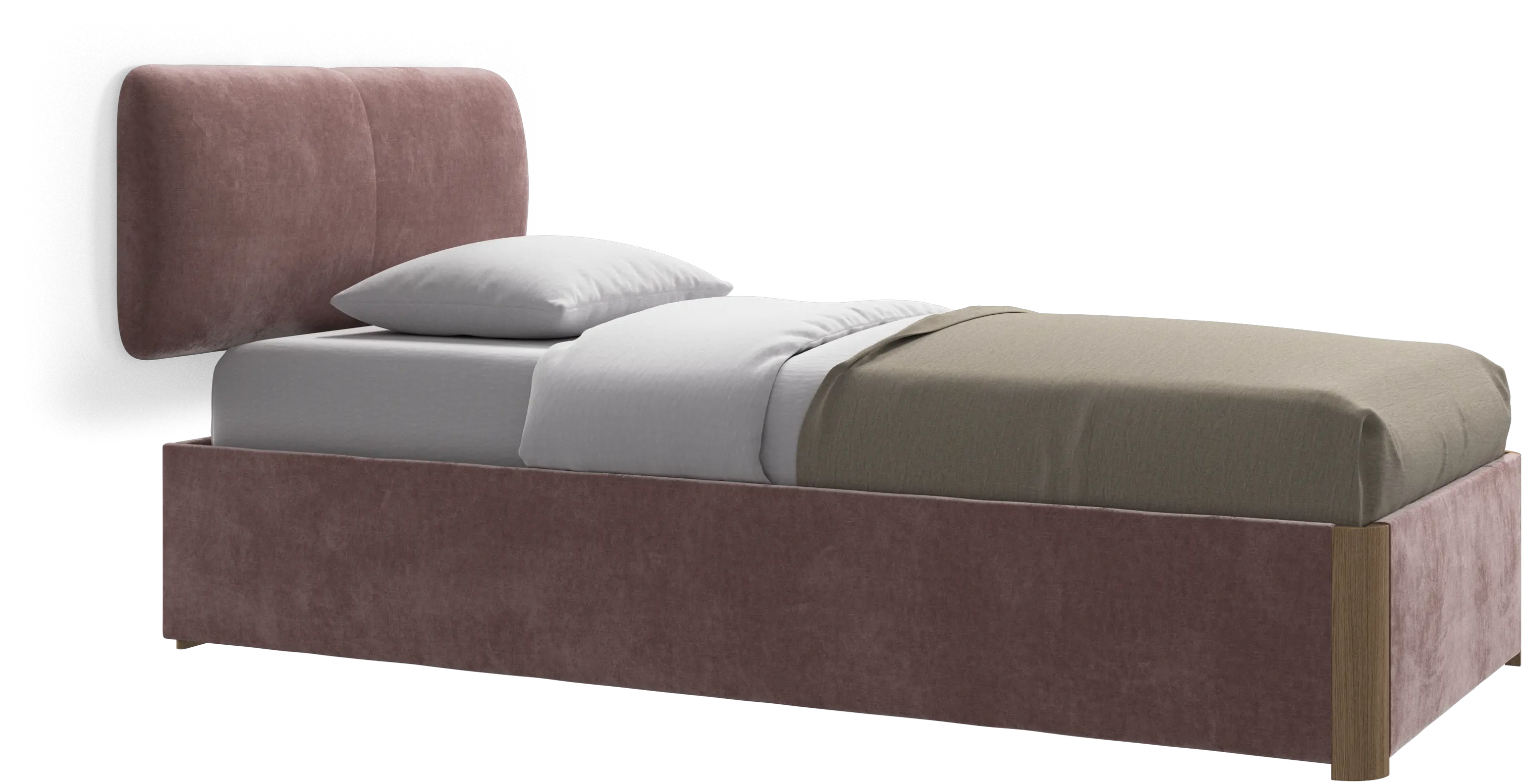 Element Bett, wandmontiertes Kopfteil, mit Lattenrost, exkl. Matratze